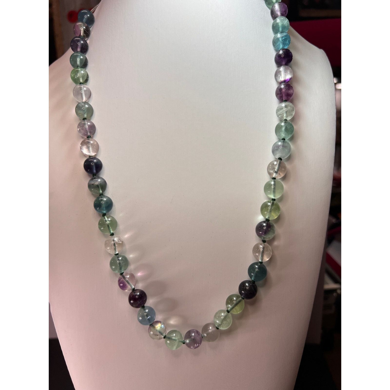 Other Fluorite knotted bolo necklace with sterling silver clasp Size ONE SIZE - 3 Thumbnail