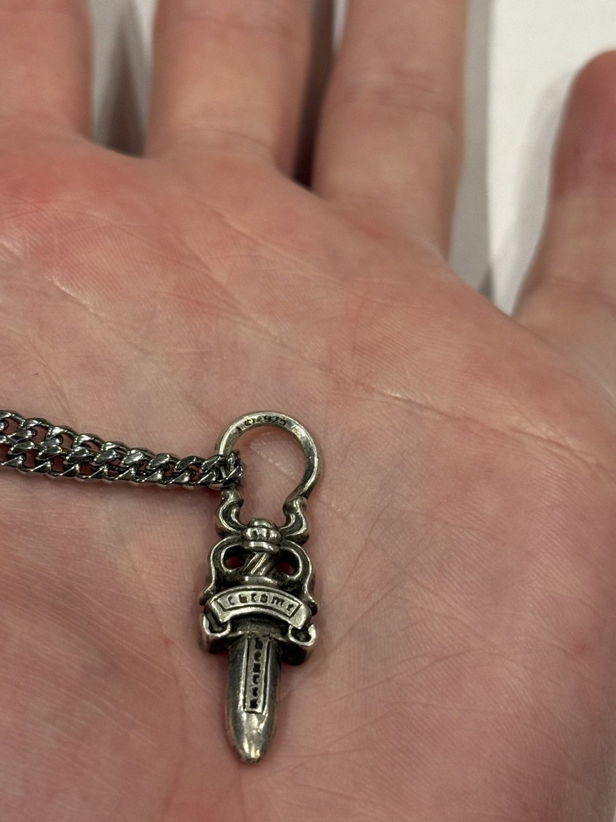 Chrome Hearts Chrome Hearts Dagger Pendant Cuban Link Chain Necklace 925 Size ONE SIZE - 7 Thumbnail