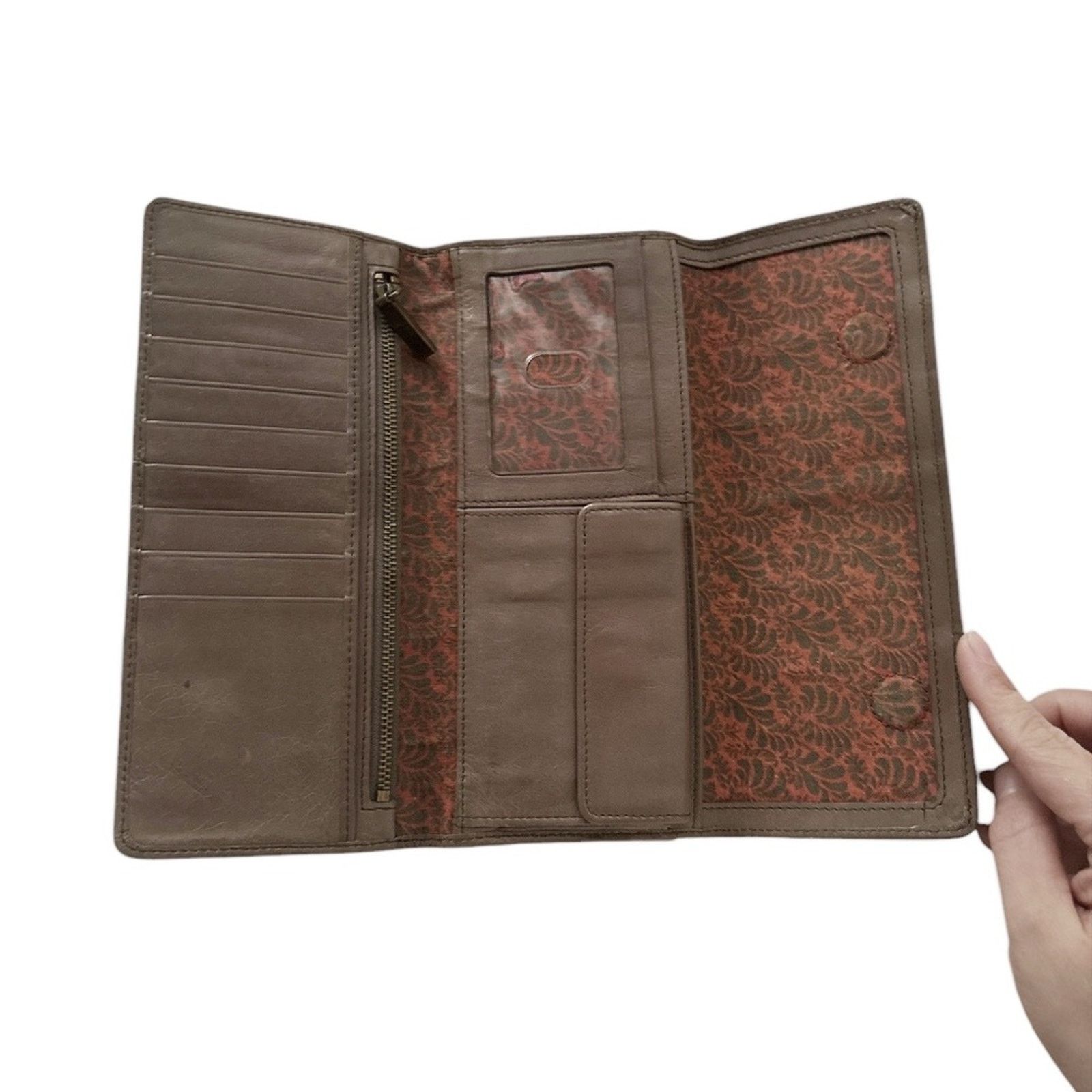 Hobo Hobo International Brown Leather Long Wallet Size ONE SIZE - 3 Thumbnail