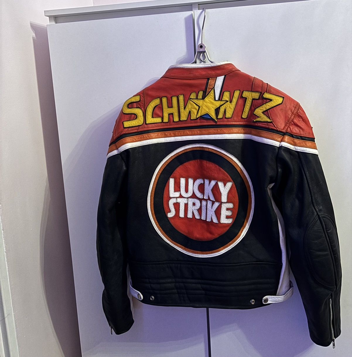 Vintage 90s Lucky Strike Leather Jacket Alpinestars