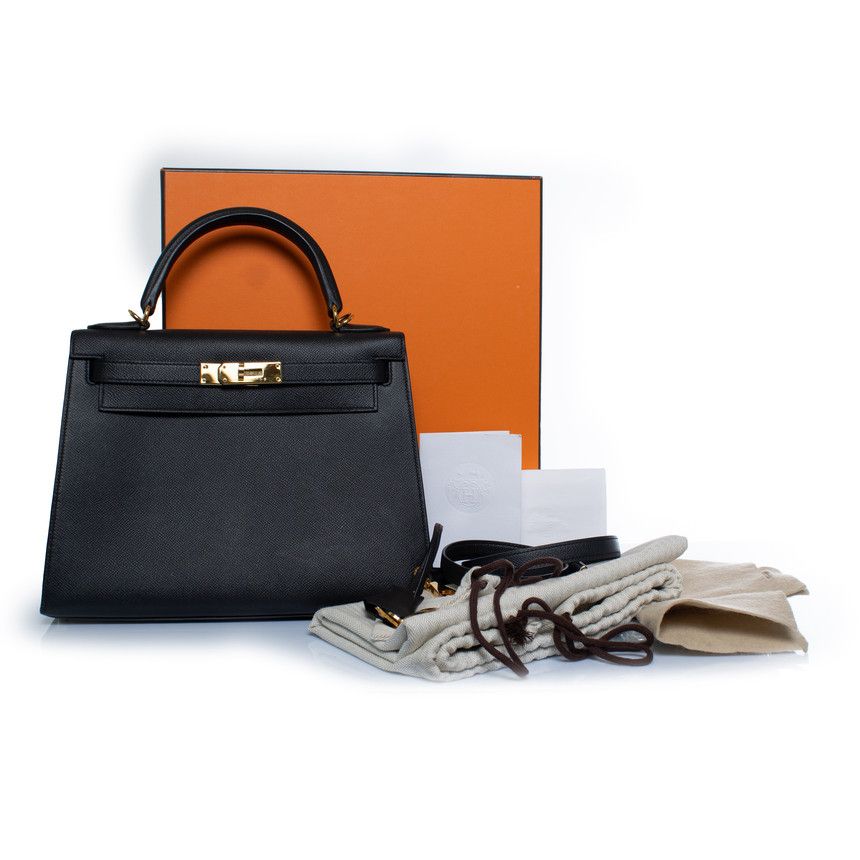 Hermes Hermes, sac Kelly II sellier 28 epsom 89 black Size ONE SIZE - 10 Thumbnail