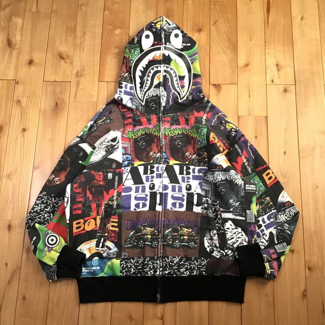 Bape × Neighborhood BAPE × NEIGHBORHOOD Shark full zip hoodie a