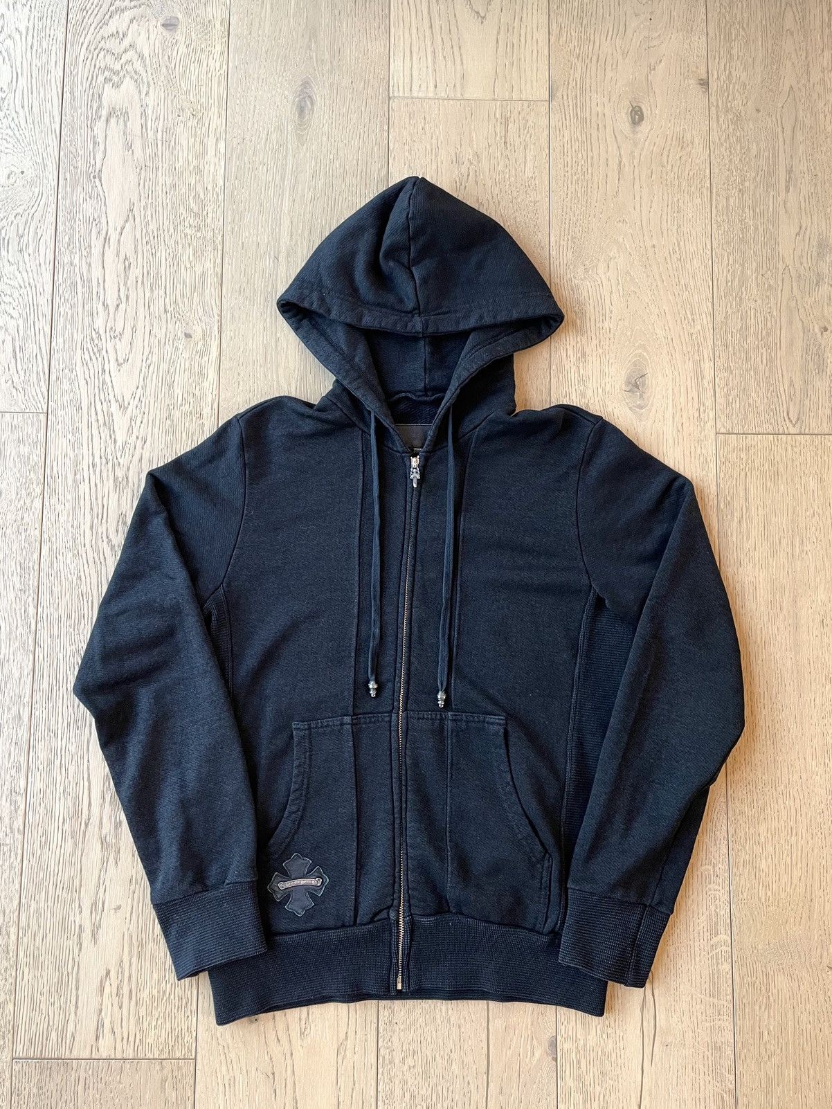 Chrome Hearts Chrome Hearts Zip-Up Hoodie With Leather