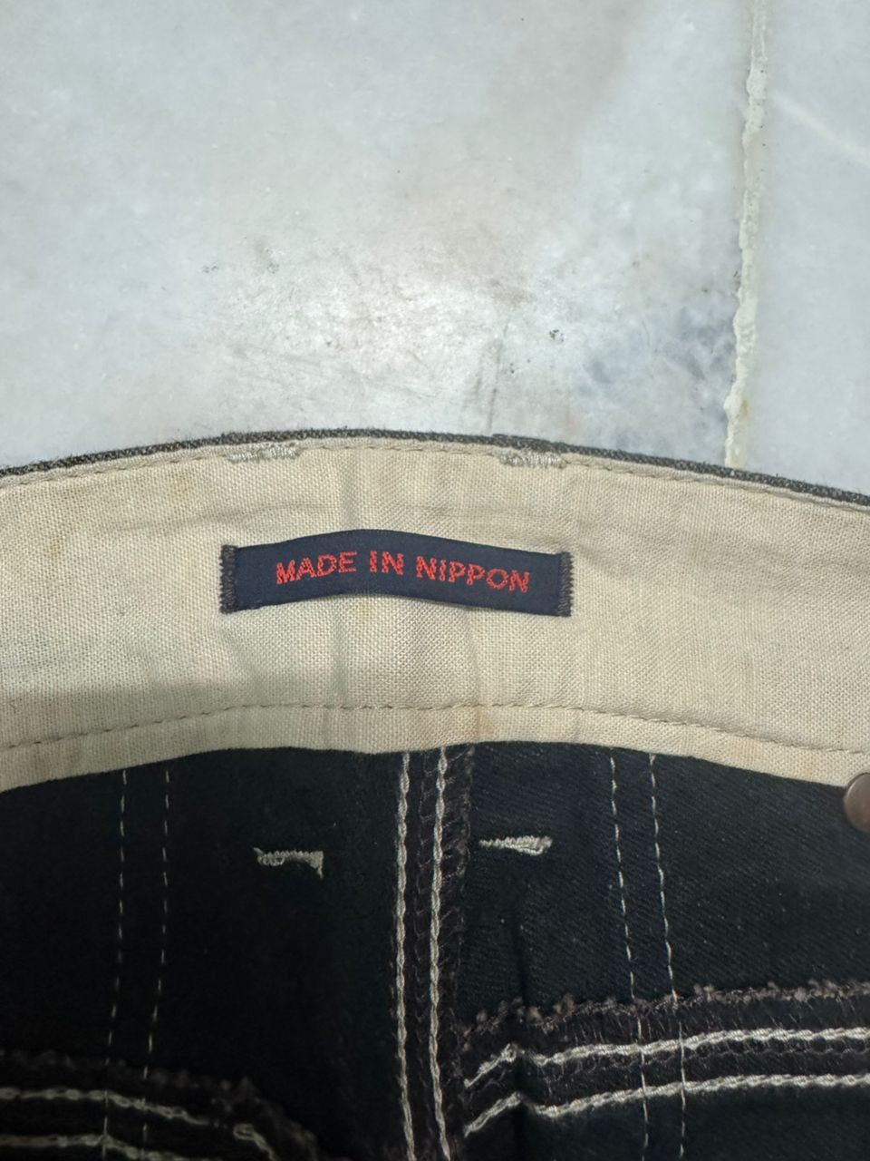 Beauty Beast 💥Sick💥Rare 90s Et NippoN Big Pocket Wool Brown Pants Japan Size US 27 - 10 Thumbnail
