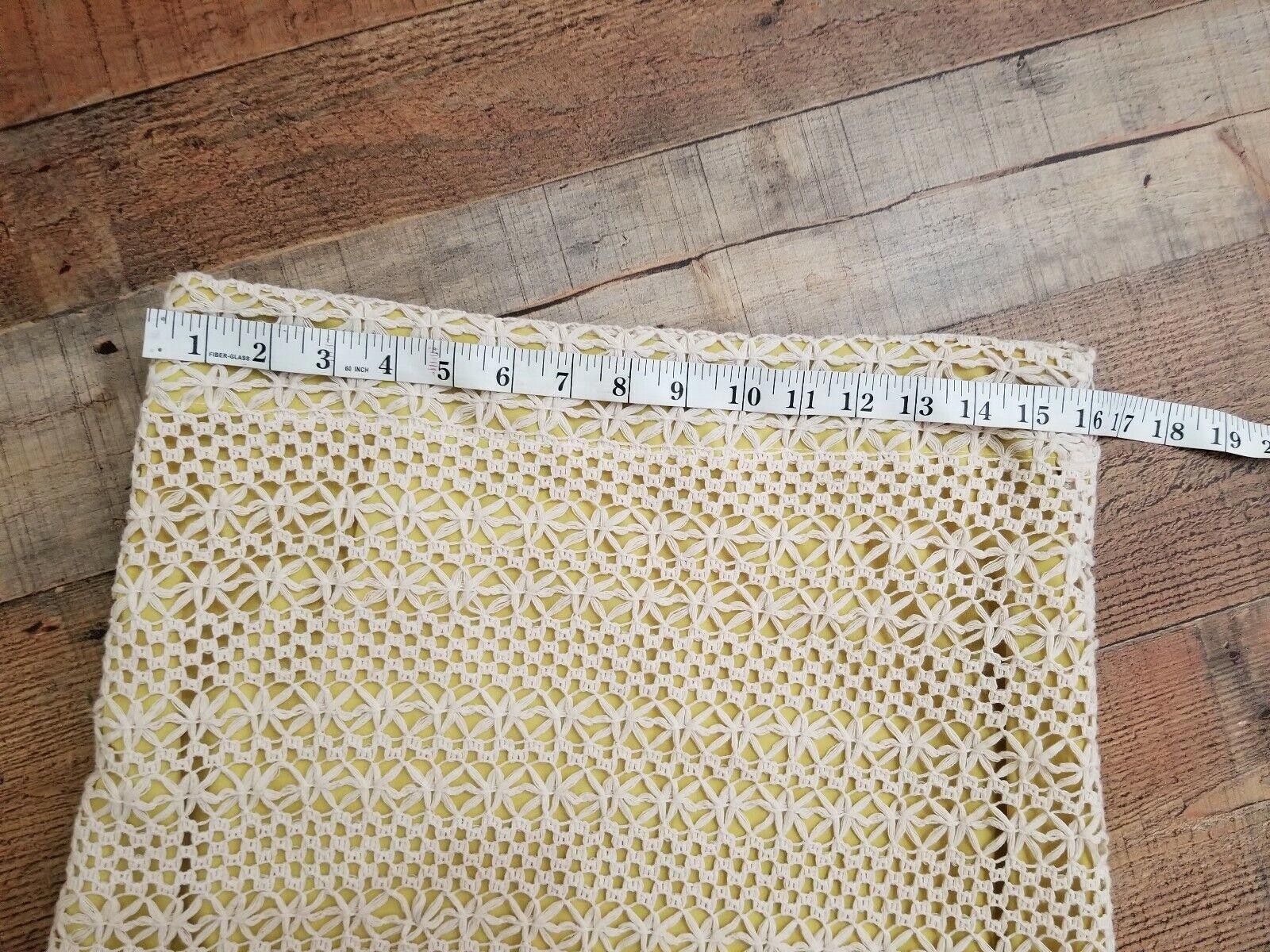 Designer Umgee Skirt small Crochet Beige Over Yellow Mini Short boho Size 28" / US 6 / IT 42 - 5 Thumbnail