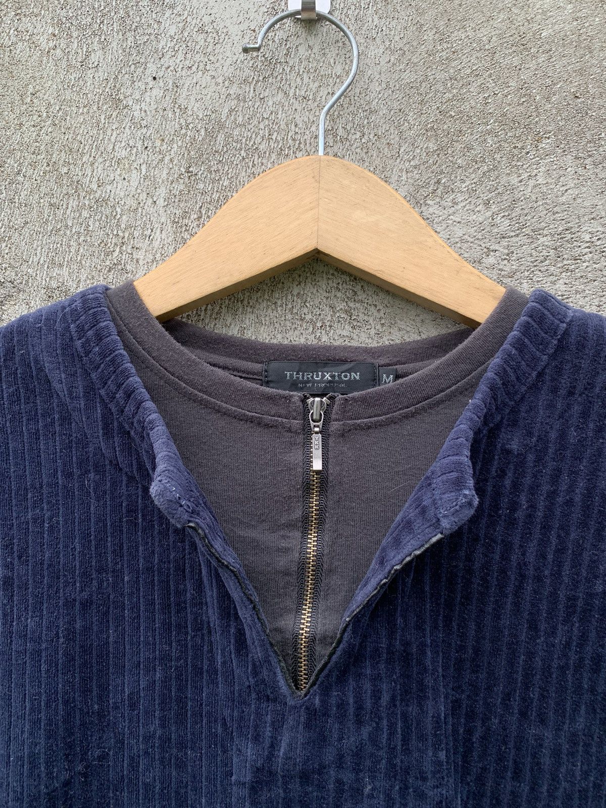 If Six Was Nine × Japanese Brand × Le Grande Bleu (L.G.B.) Y2k thruxton double layer velour corduroy grunge longsleeve Size US M / EU 48-50 / 2 - 3 Thumbnail