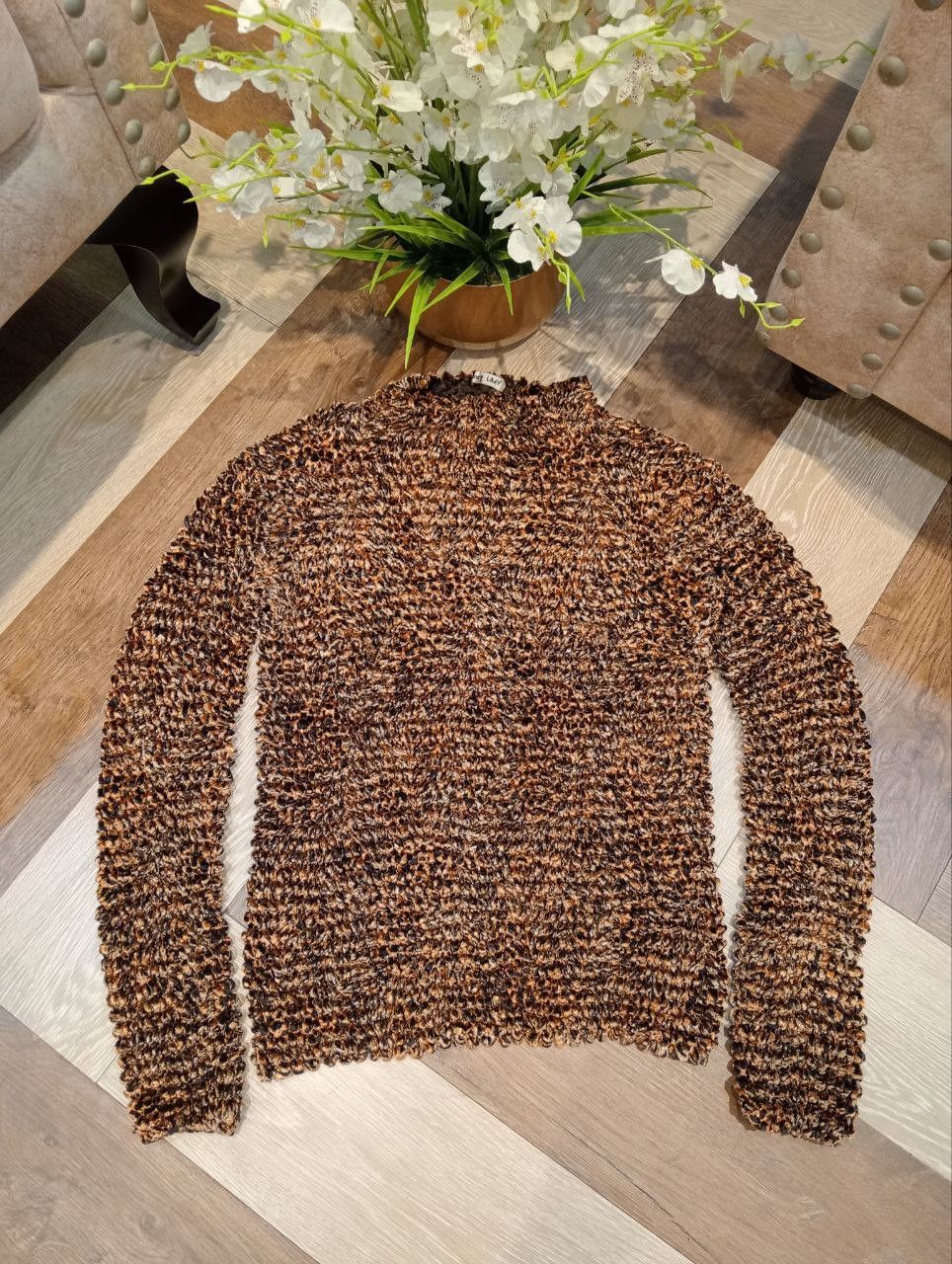 Japanese Brand FANCY LADY LEOPARD POPCORN PLEATED TOPS Size ONE SIZE - 2 Thumbnail