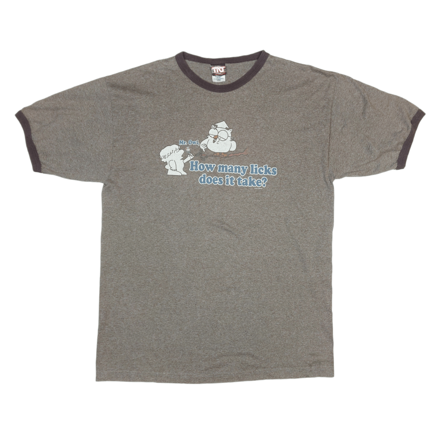Vintage VTG 2005 Tootsie Pop Mr. Owl how many licks does it take TEE Size US L / EU 52-54 / 3 - 1 Thumbnail