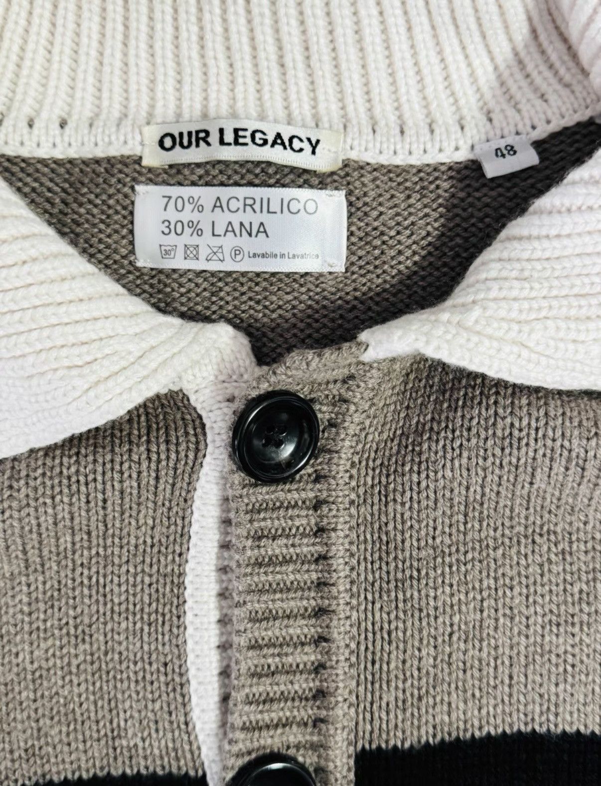 Our Legacy [Our Legacy] Black & White Polo Sweater Size US M / EU 48-50 / 2 - 3 Thumbnail