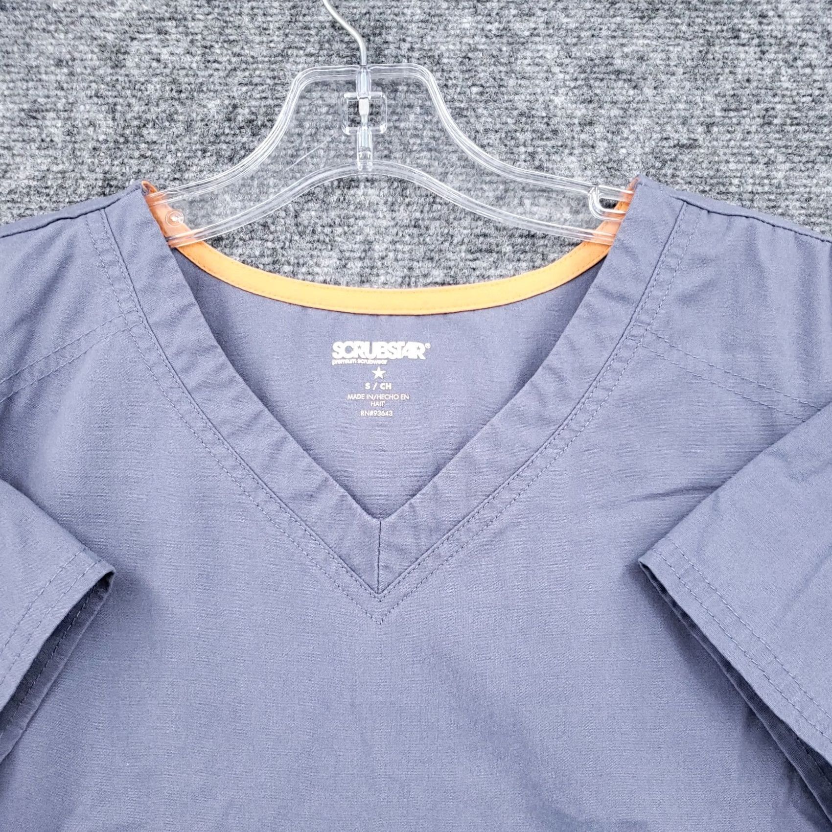 Vintage Scrubstar Scrub Top Womens S Small Gray Medical Premium Scrubwear Short Sleeves Size S / US 4 / IT 40 - 6 Thumbnail