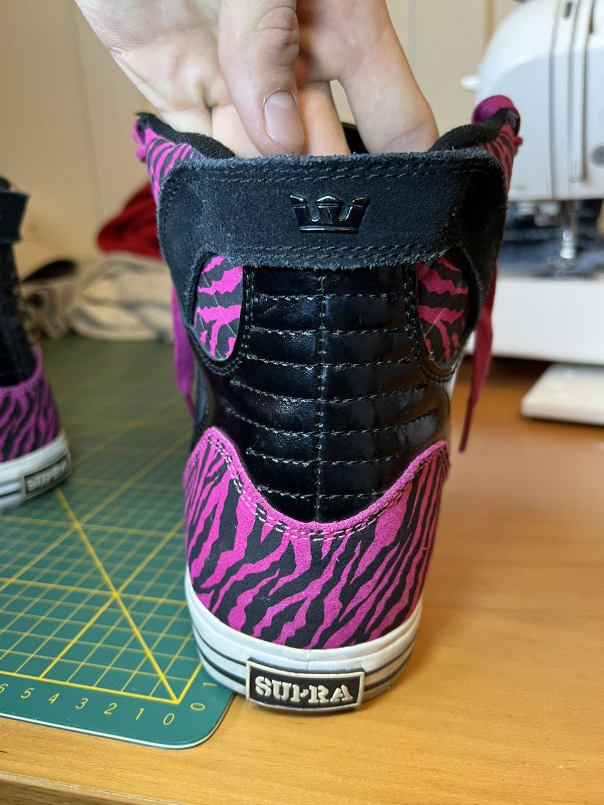 Supra Vintage Supra Muska Skytop Black Magenta Zebra Striped shoes Size US 13 / EU 46 - 12 Thumbnail