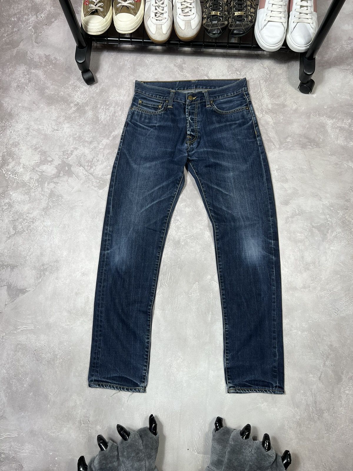 Carhartt Carhartt Vintage Indigo Denim Pants Leather Tab Size US 31 - 5 Thumbnail