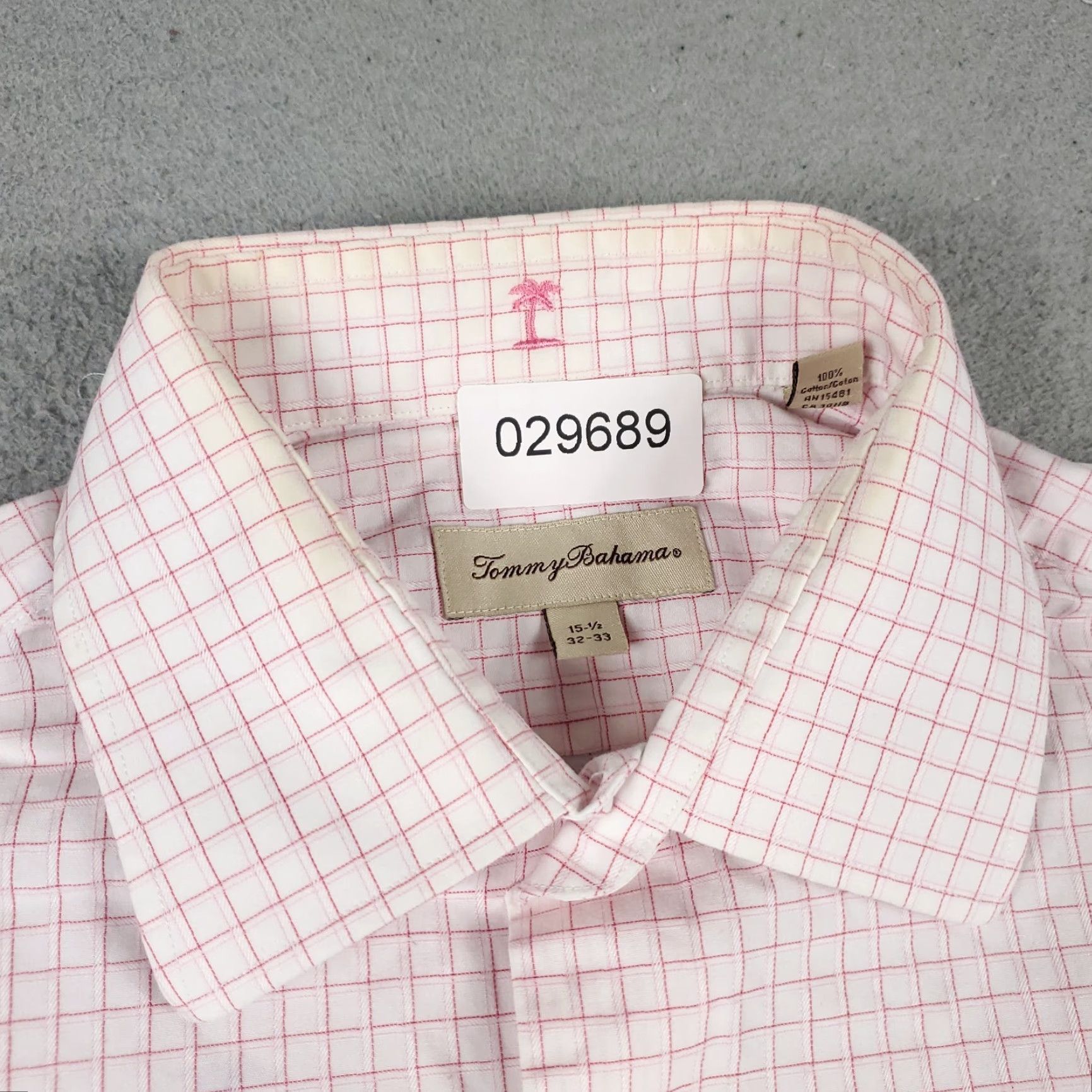 Tommy Bahama Tommy Bahama Dress Shirt Size 15.5 Pink Check Long Sleeve Casual Mens Size 40R - 4 Thumbnail