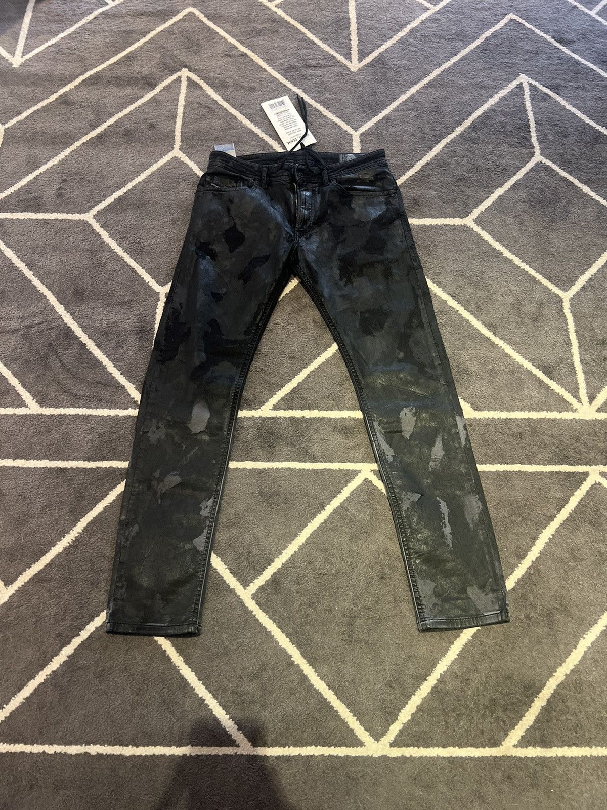 image of Diesel Size 30 Jogg Jeans Splatter Paint Black, Men's