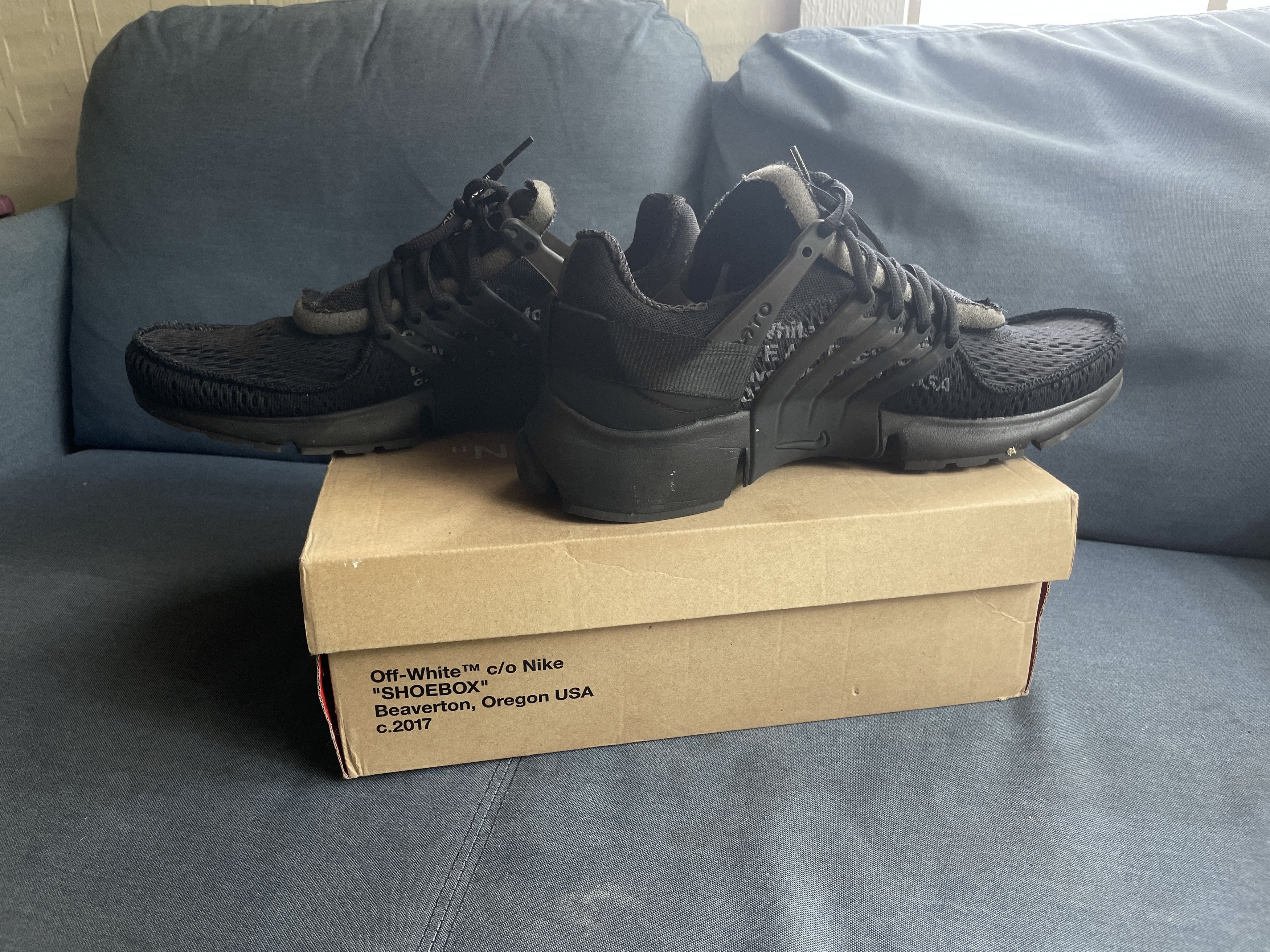 Nike × Off-White Deadstock Nike x Off White Prestos Black Size US 13 / EU 46 - 2 Thumbnail