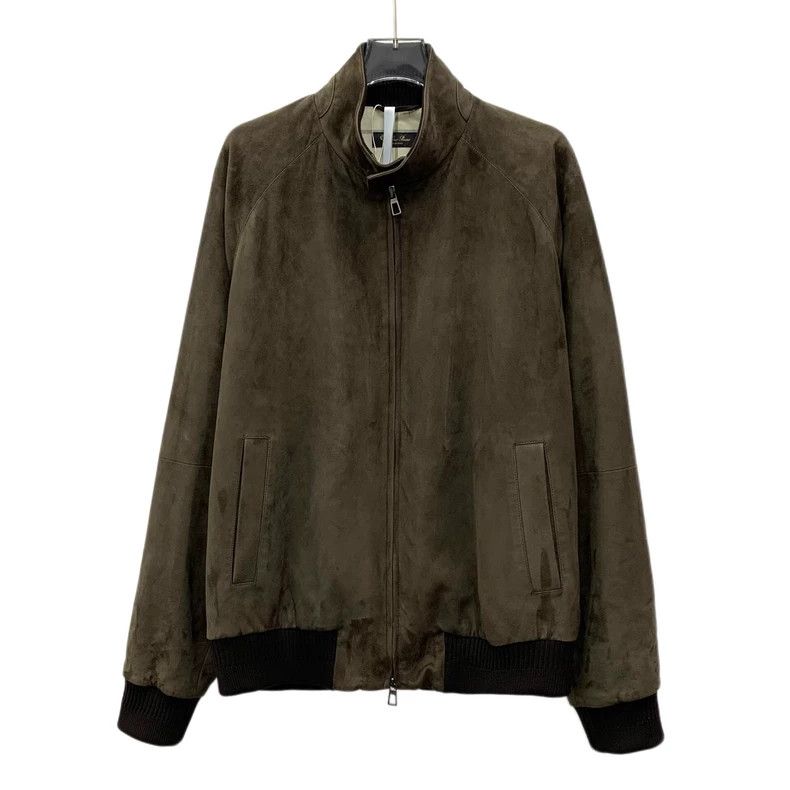 Loro Piana LORO PIANA Dark brown cotton stand collar zipper long slee Size L / US 10 / IT 46 - 1 Thumbnail