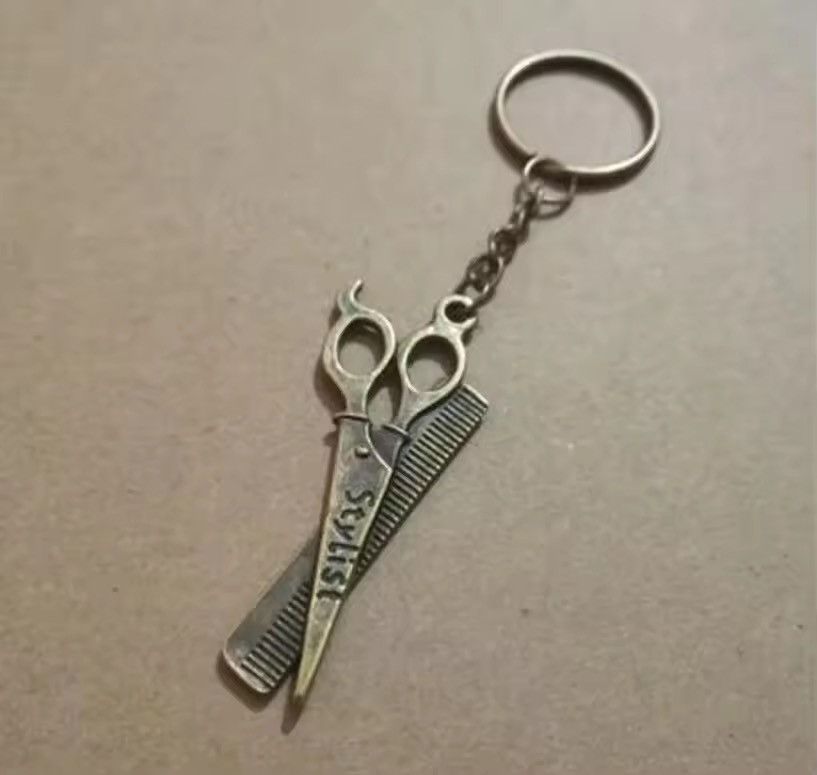 Vintage Barber Hair Salon Keychain Size ONE SIZE - 3 Thumbnail