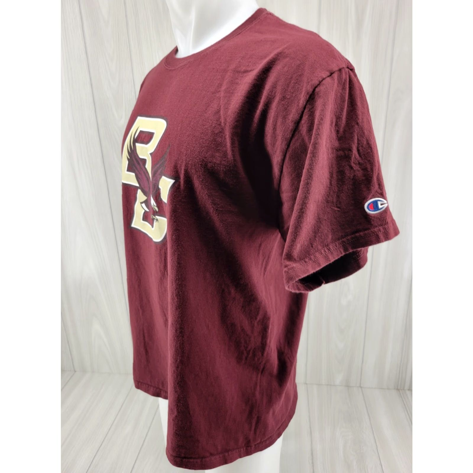Champion Champion Boston College Eagles T Shirt Men L Burgundy Red Graphic Print College Short Sleeve Size US L / EU 52-54 / 3 - 3 Thumbnail