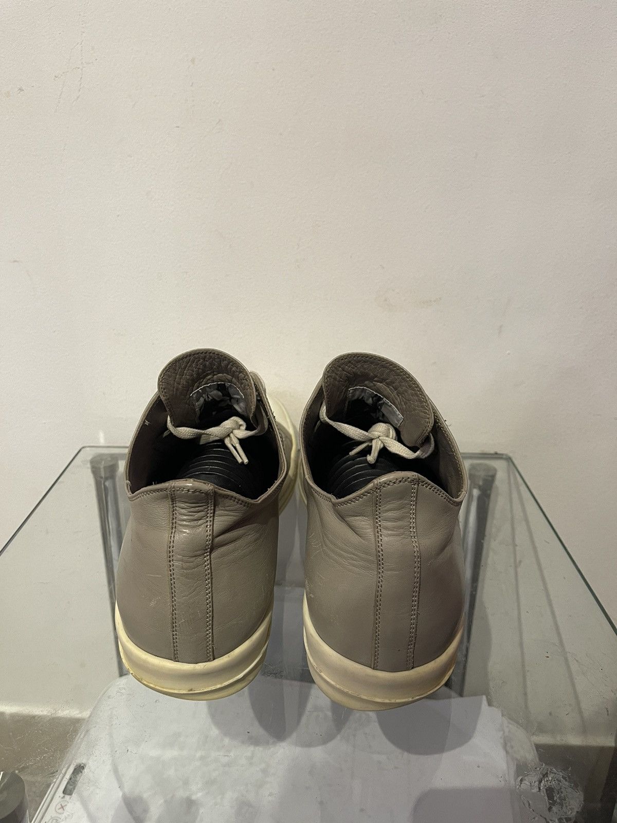 Rick Owens × Rick Owens Drkshdw Rick Owens Mainline 2016 Light Grey Ramones Low Size US 12 / EU 45 - 4 Thumbnail