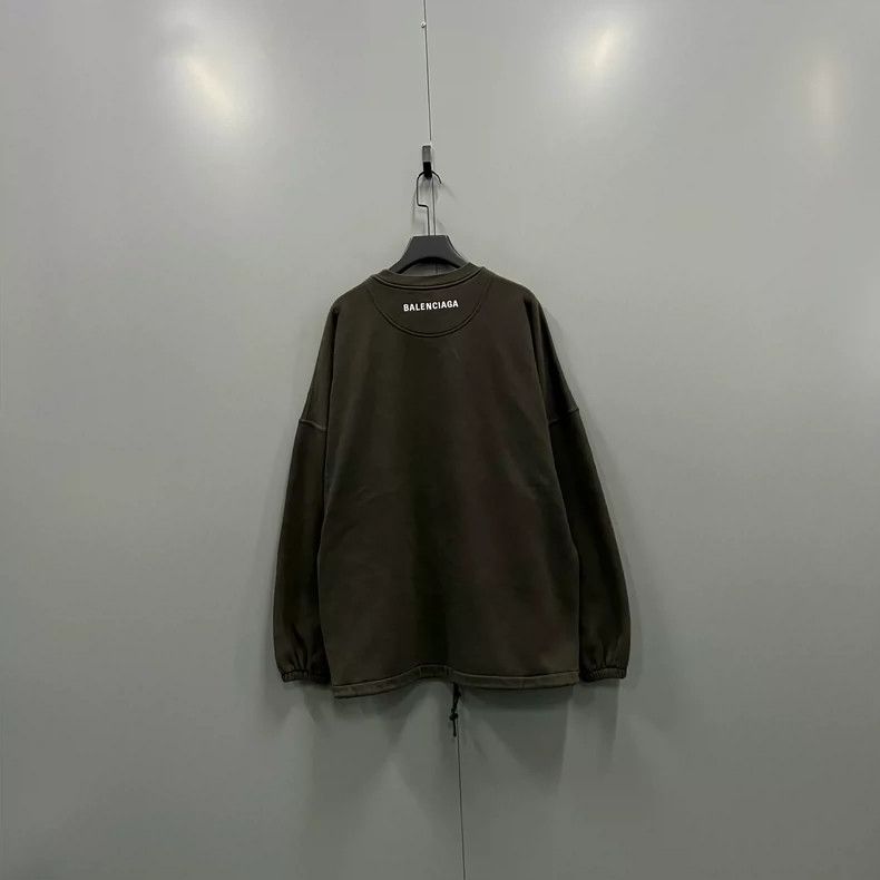 Balenciaga Small Logo Printed Drawstring Hoodie