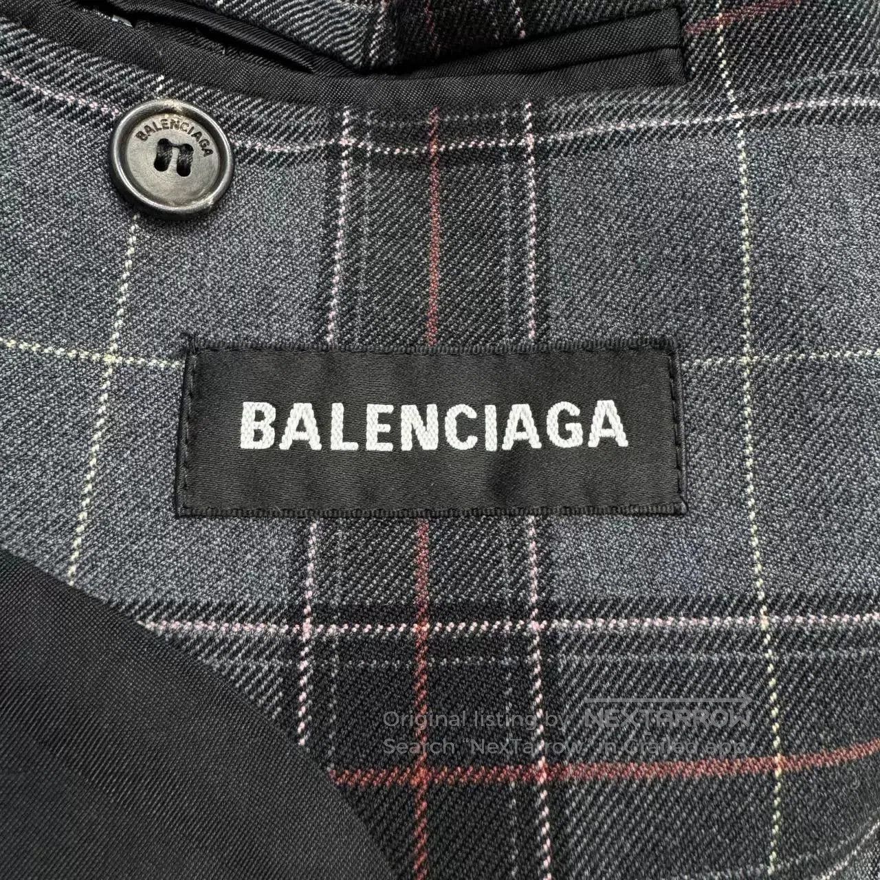 Balenciaga Balenciaga Plaid Checkered Blazer Jacket. Size US L / EU 52-54 / 3 - 2 Thumbnail