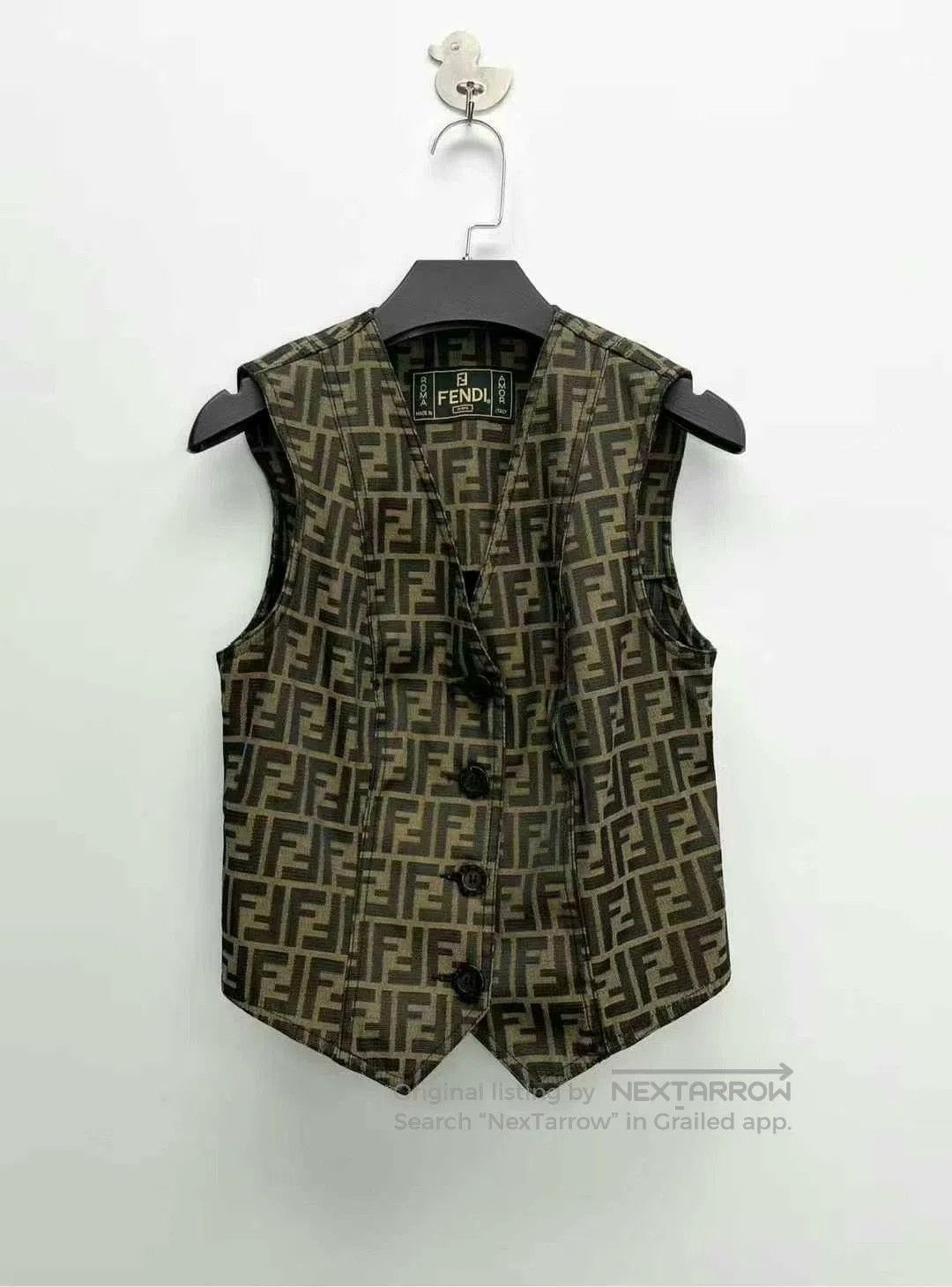 Fendi fendi brown logo print sleeveless vest. Size S / US 4 / IT 40 - 1 Thumbnail