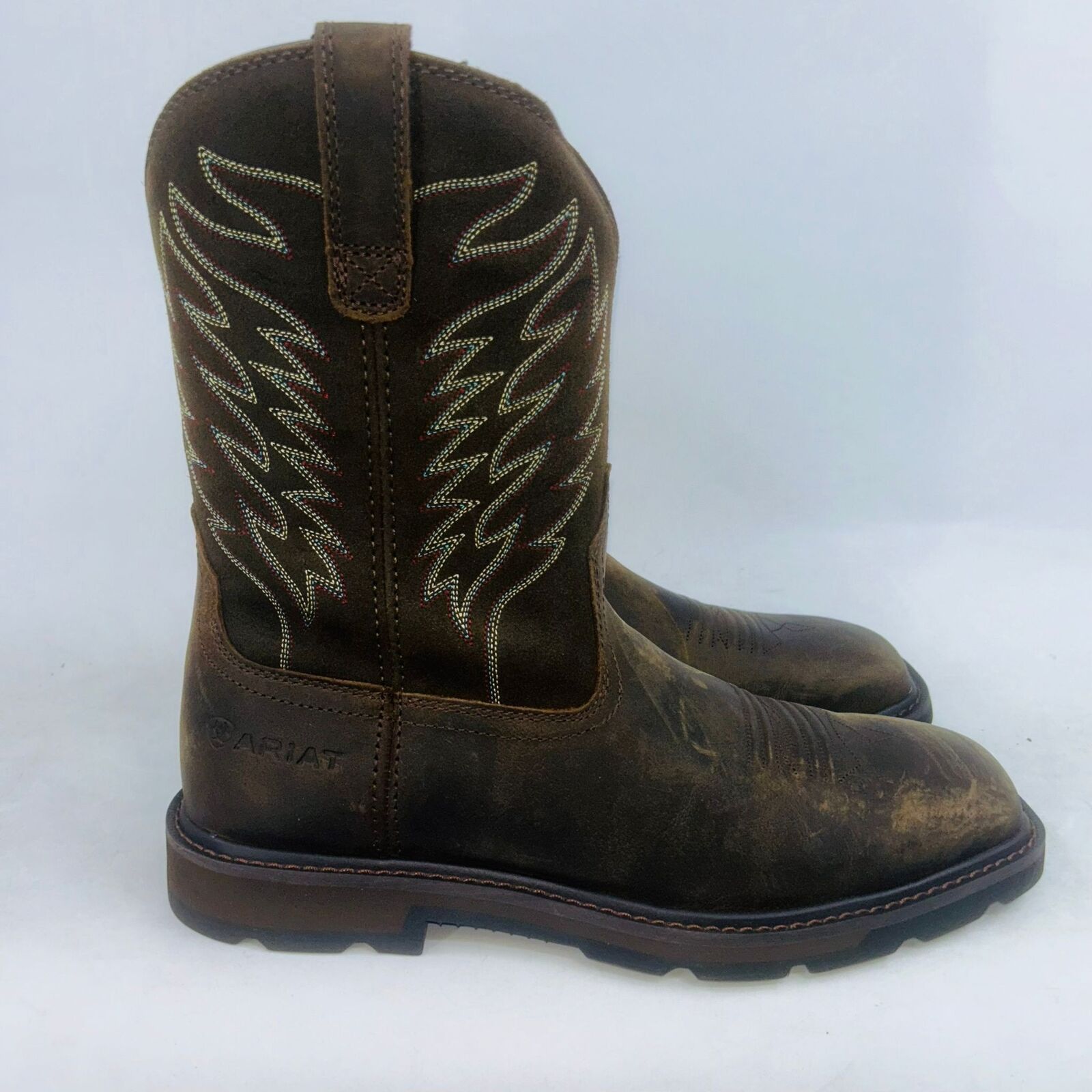 Ariat ARIAT MEN'S BROWN GROUNDBREAKER 8" WORK BOOTS SIZE 10EE Size US 10 / EU 43 - 1 Thumbnail