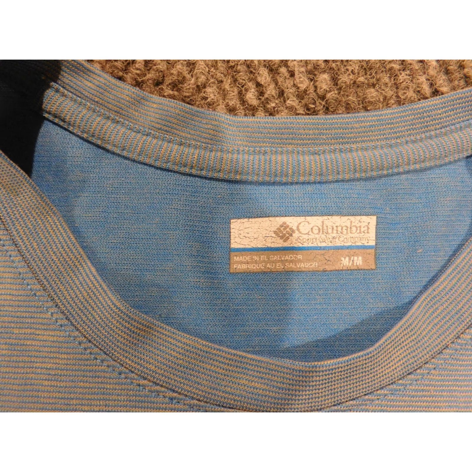 Vintage Columbia Mens Shirt Medium Blue Striped Stretch Active Crew Neck Short Sleeve T-Shirt Logo Star Wars Graphic Print 2 Star Twin Forks Size US M / EU 48-50 / 2 - 7 Thumbnail