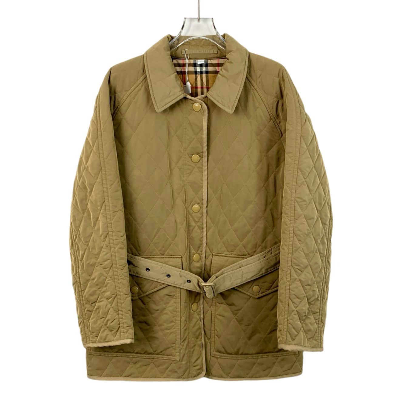 Burberry Burberry Quilted Jacket With Belted Waist Medium Nylon & Cot Size US M / EU 48-50 / 2 - 1 Thumbnail