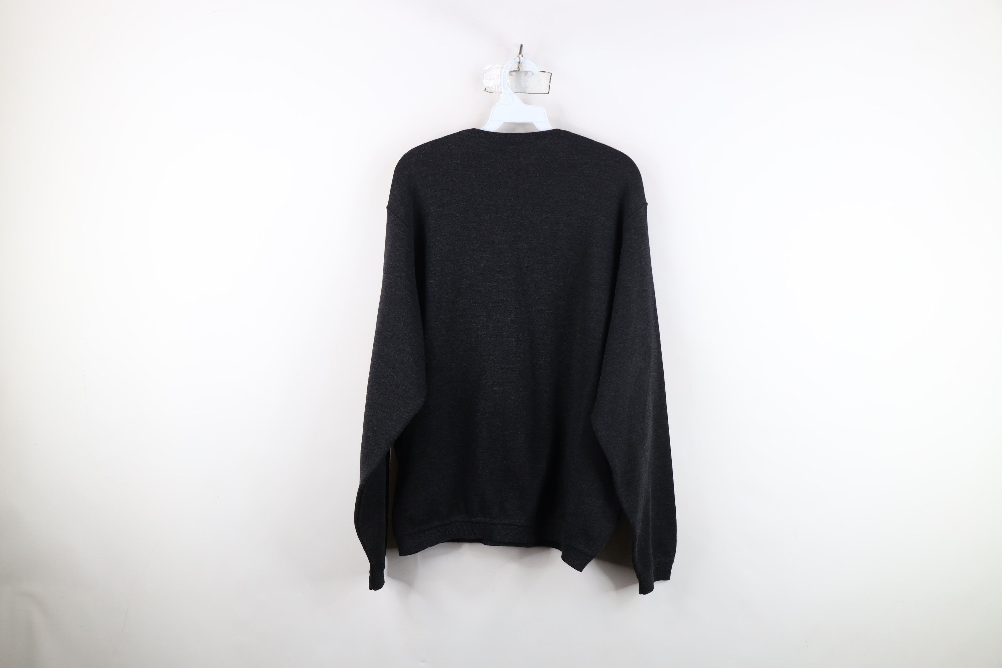 St. Croix Vintage 90s St Croix Wool V-Neck Sweater Charcoal Gray USA Size US L / EU 52-54 / 3 - 9 Thumbnail