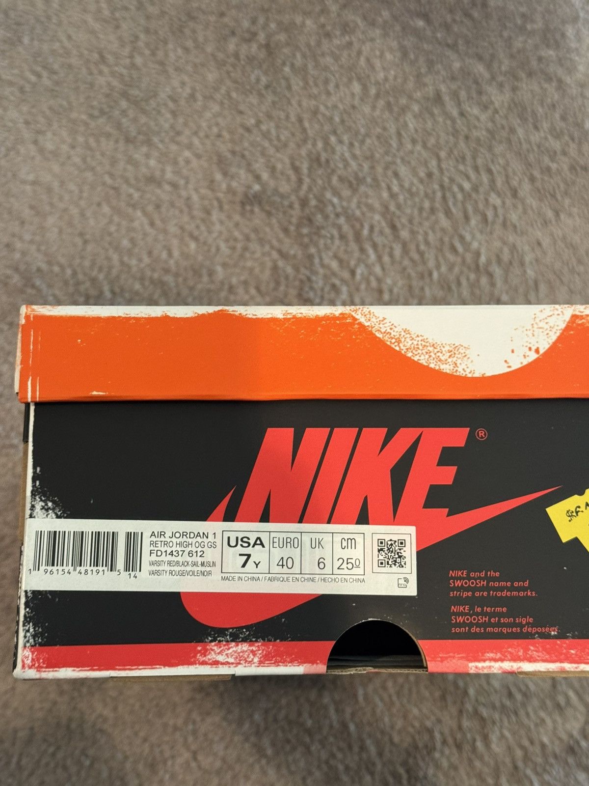 Jordan Brand JORDAN 1 RETRO HIGH LOST AND FOUND SIZE 7Y Size US 7 / EU 40 - 8 Thumbnail