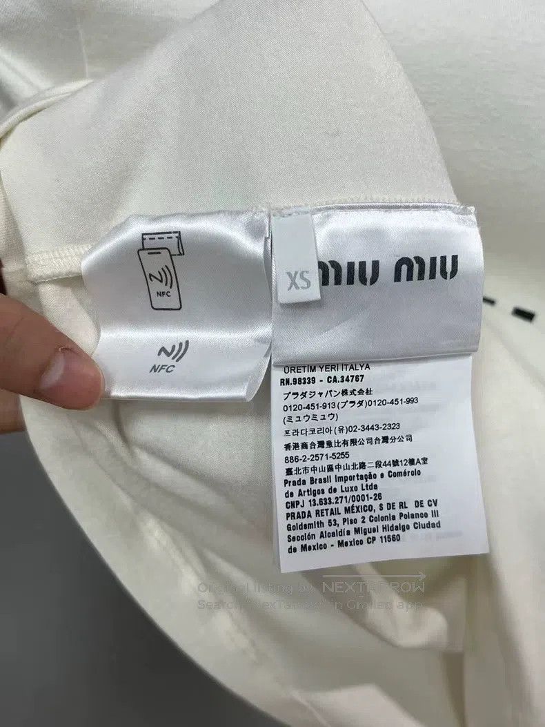Miu Miu Miu Miu Size XS Brown letter short sleeve Size XS / US 0-2 / IT 36-38 - 3 Thumbnail