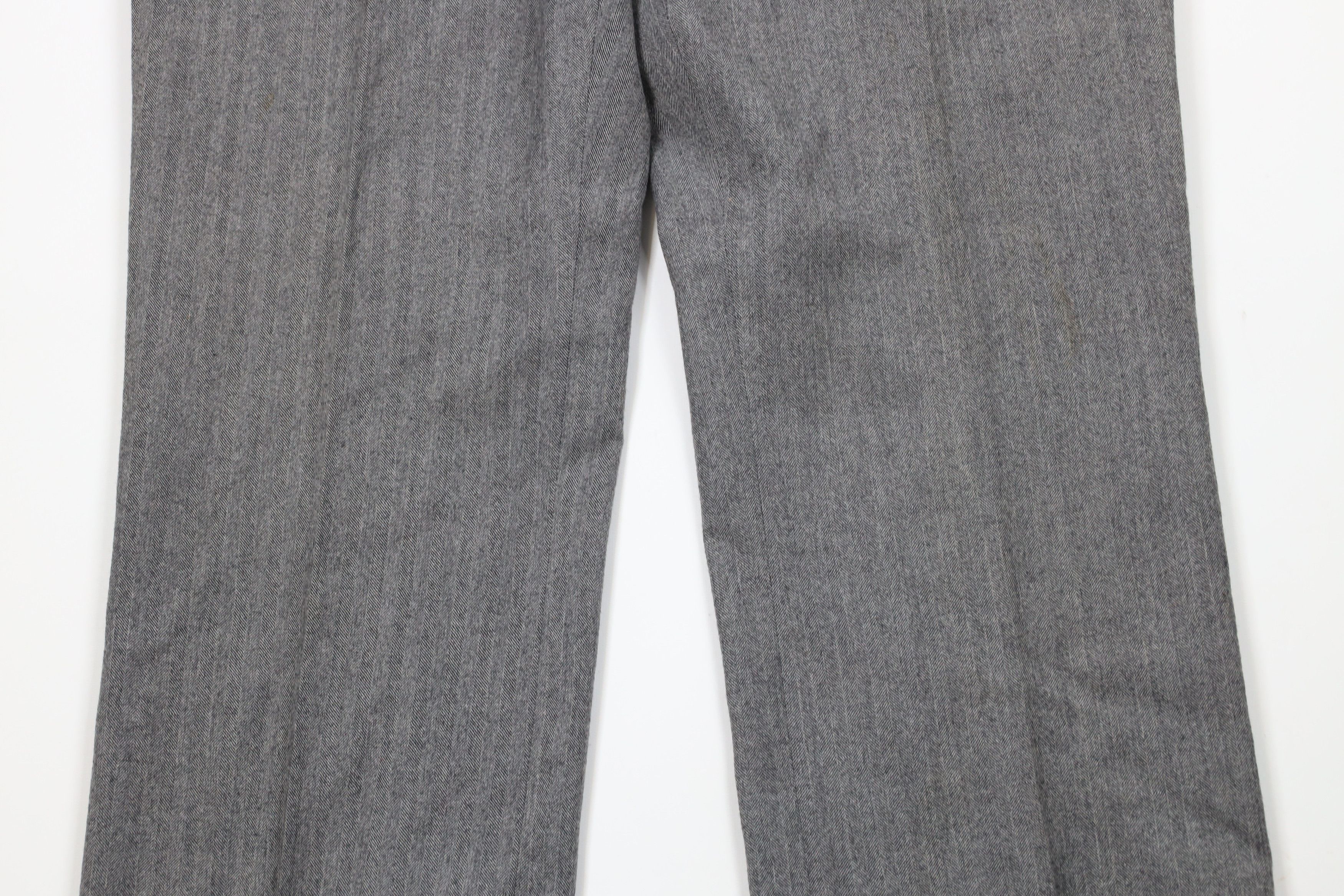 Vintage Vintage 70s Streetwear Wool Herringbone Wide Leg Chino Pants Size US 36 / EU 52 - 3 Thumbnail