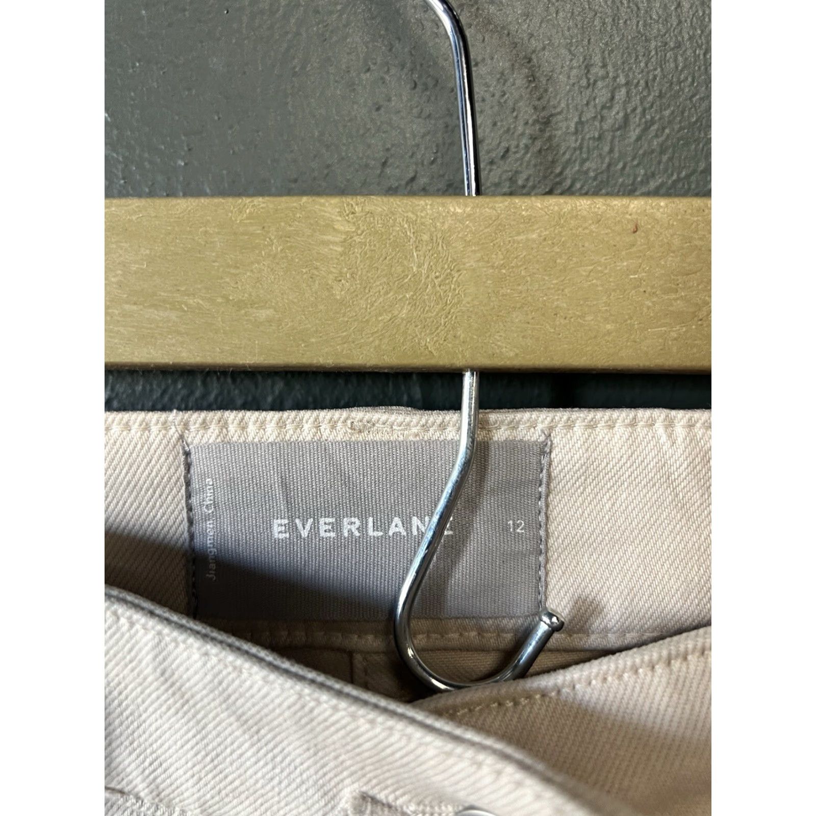 Everlane Everlane Womens White Chino Wideleg Pants Size 12 - Regular Cropped Wide-Leg Cotton Pants Womens 12 White Everlane Size 34" / US 12 / IT 48 - 2 Thumbnail