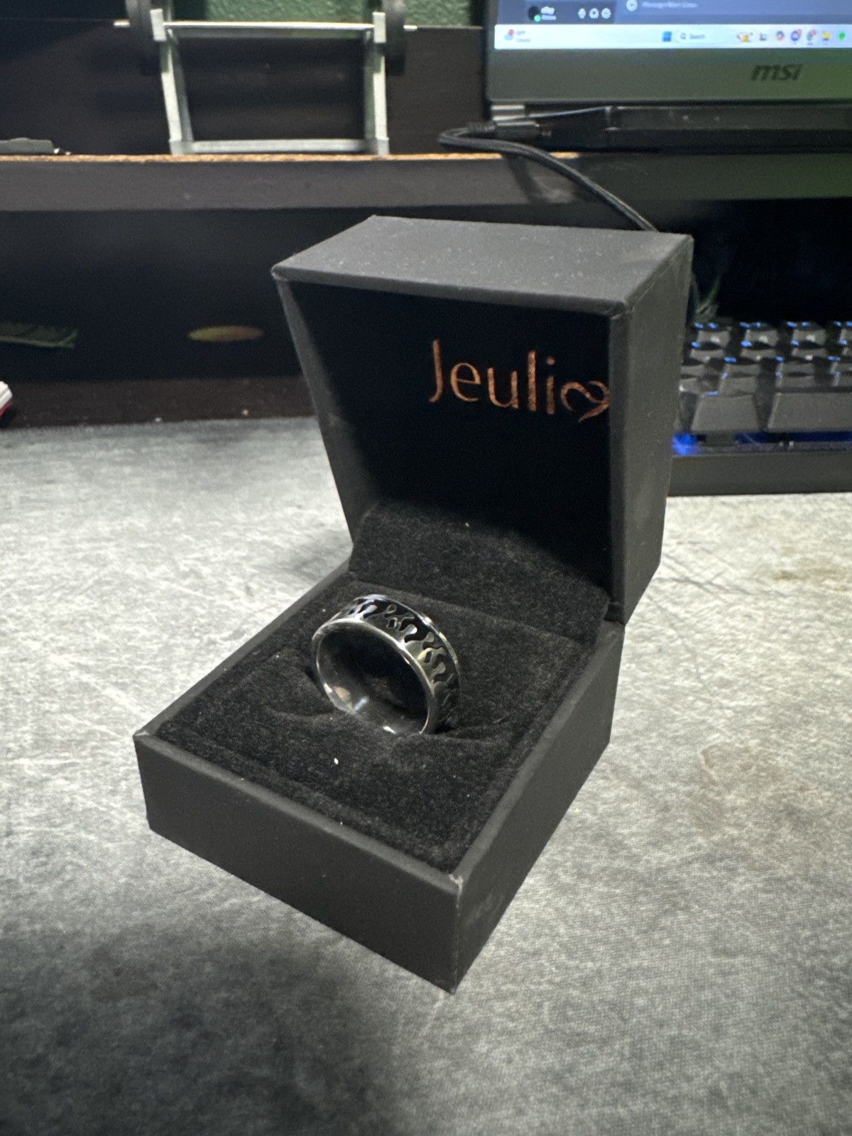 Jewelry × Vintage Sterling steel silver fire ring Size ONE SIZE - 2 Thumbnail