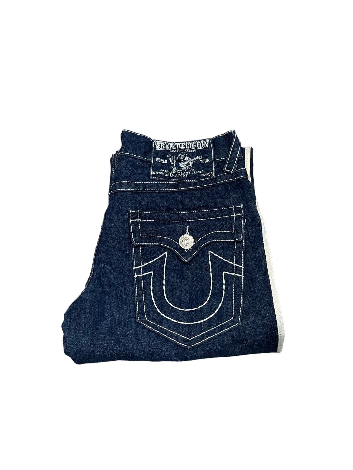 Other Vintage True Religion Billy Super T Denim Jeans Size US 35 - 7 Thumbnail