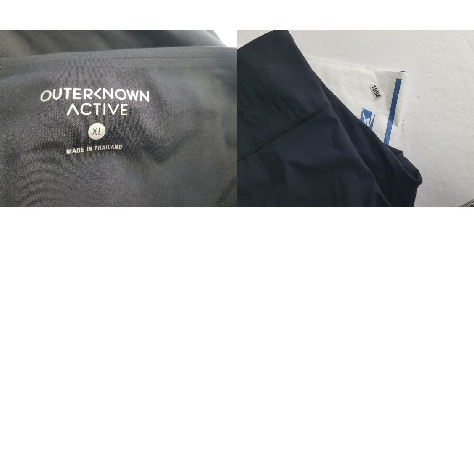 Outerknown Outerknown Leggings Women Black XL Tapered Compression Pockets Stretch Active Gym Casual Workwear Size 40" / US 18 - 8 Thumbnail