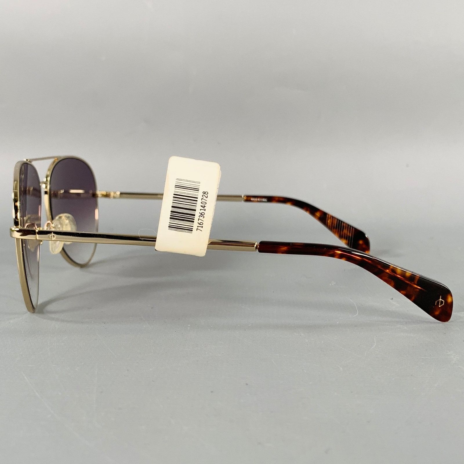 Rag & Bone RAG & BONE Silver Metal Aviator Sunglasses Size ONE SIZE - 4 Thumbnail