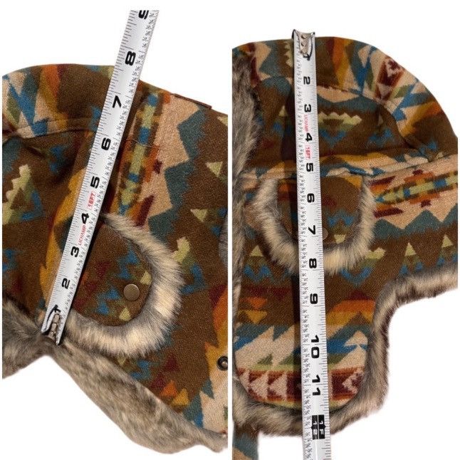 Pendleton Pendleton 100% Wool Faux Fur Trapper Hat Solstice Canyon MED Size ONE SIZE - 9 Thumbnail