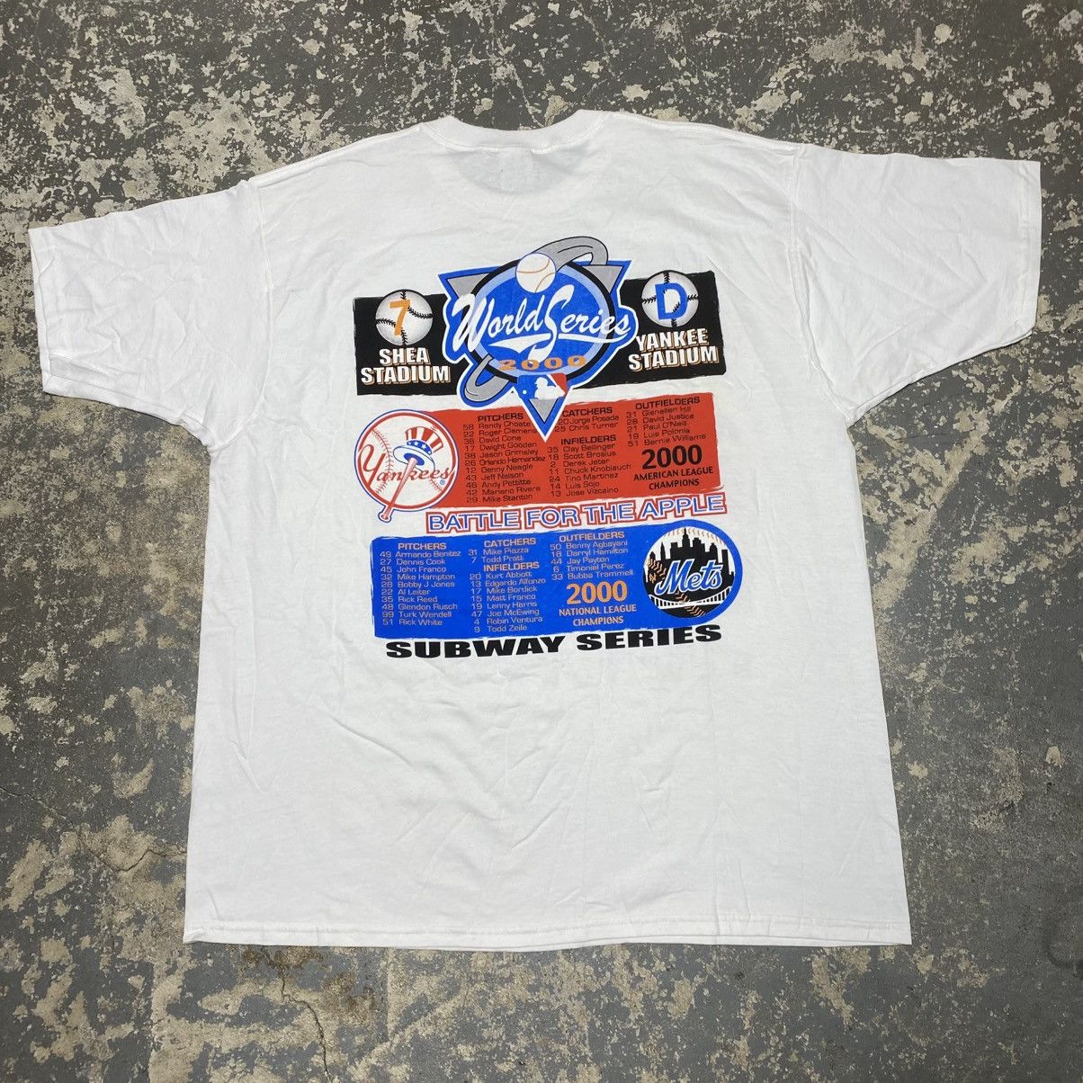 MLB × New York Yankees × Vintage Vintage Subway World Series 2000 Yankees Vs Mets NYC Tshirt Size US XXL / EU 58 / 5 - 4 Thumbnail