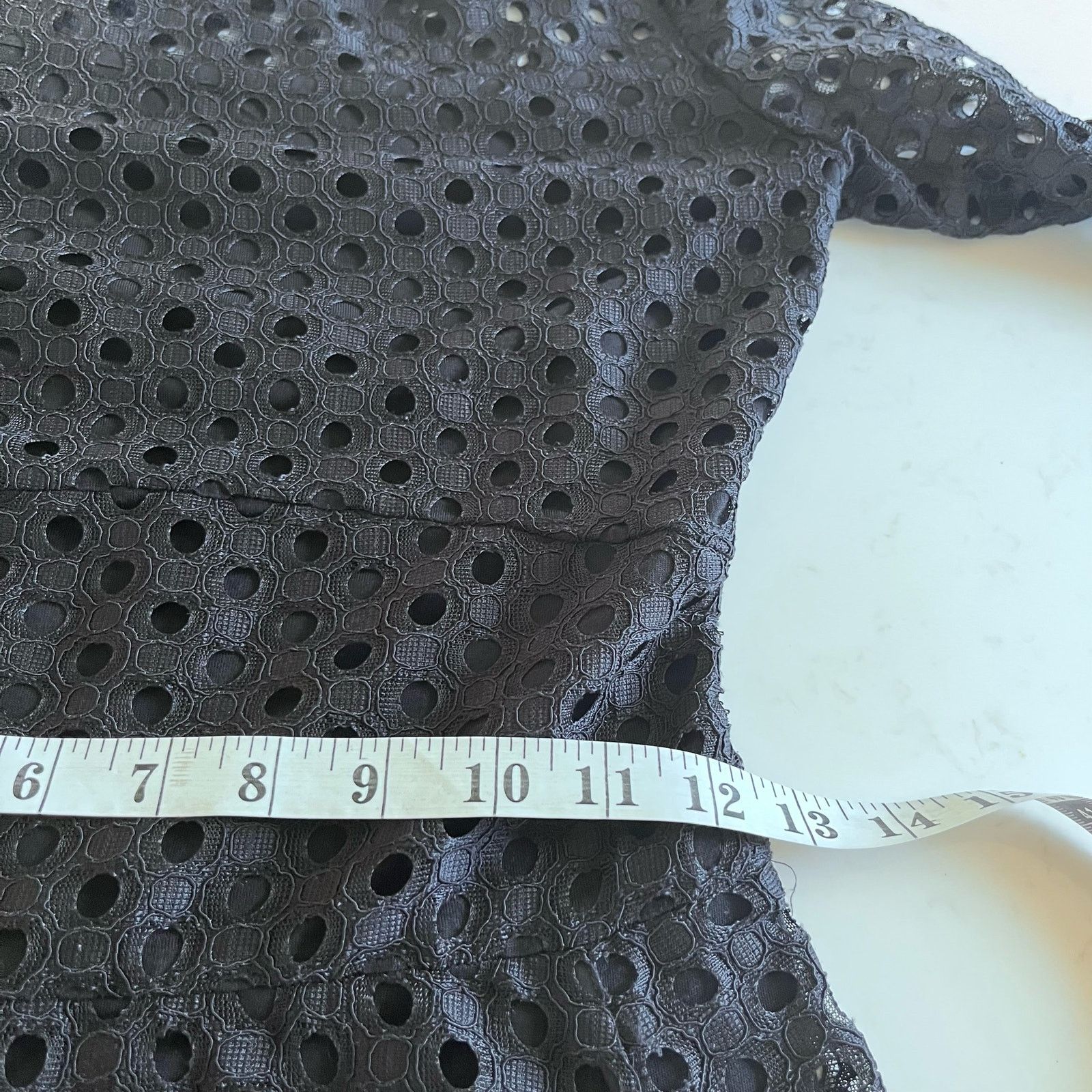 Maje Maje Rana Black Eyelet Lace Semi Sheer Midi Dress Size XS / US 0-2 / IT 36-38 - 10 Thumbnail