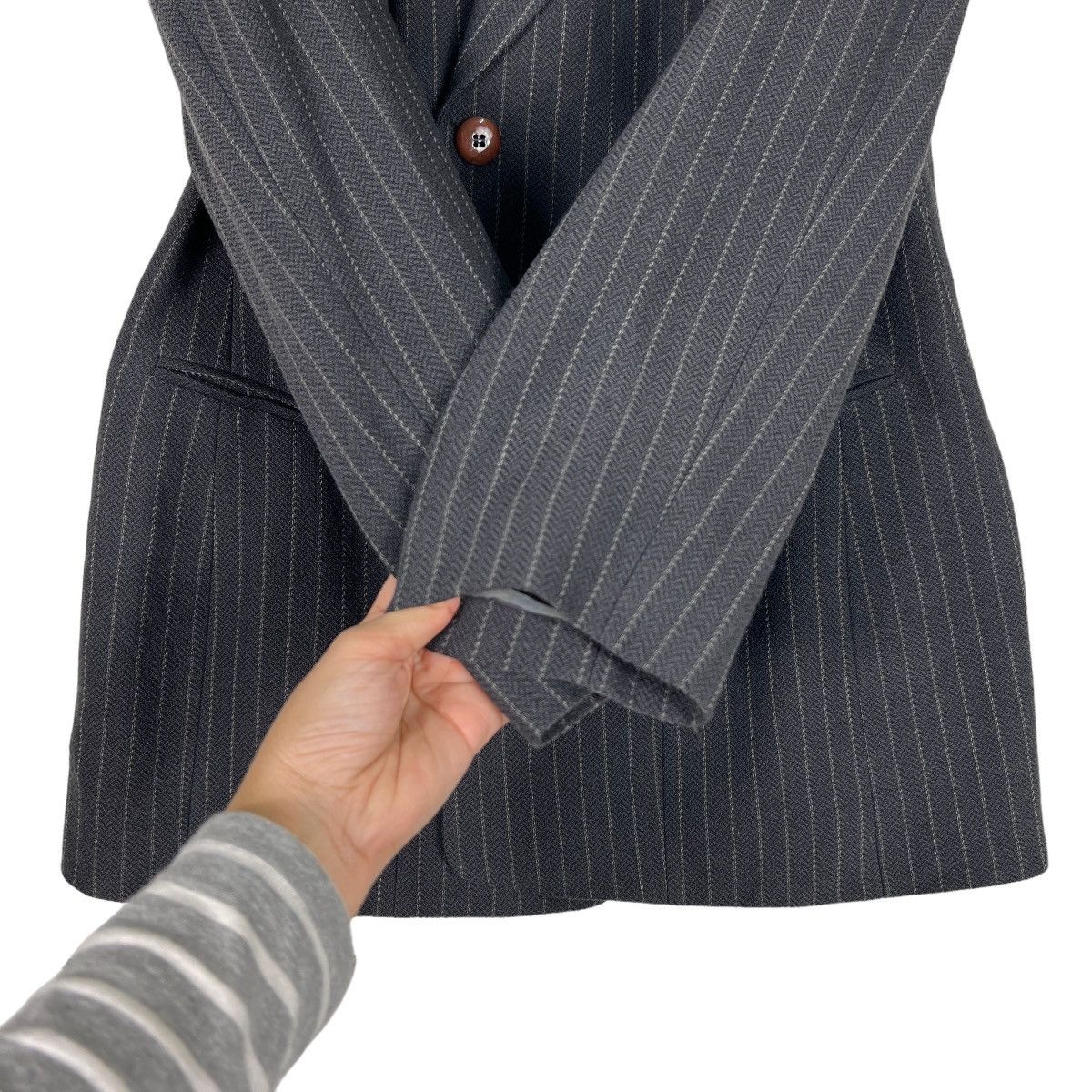 Designer 🔥 RAPSODI BLU STRIPE LAZER JACKET MADE IN ITALY Size US S / EU 44-46 / 1 - 14 Thumbnail