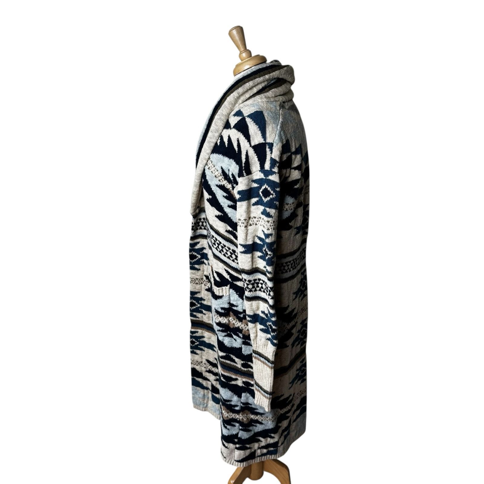 Faherty FAHERTY B. Yellowtail Paloma Aztec Longline Duster Cardigan Size S / US 4 / IT 40 - 5 Thumbnail