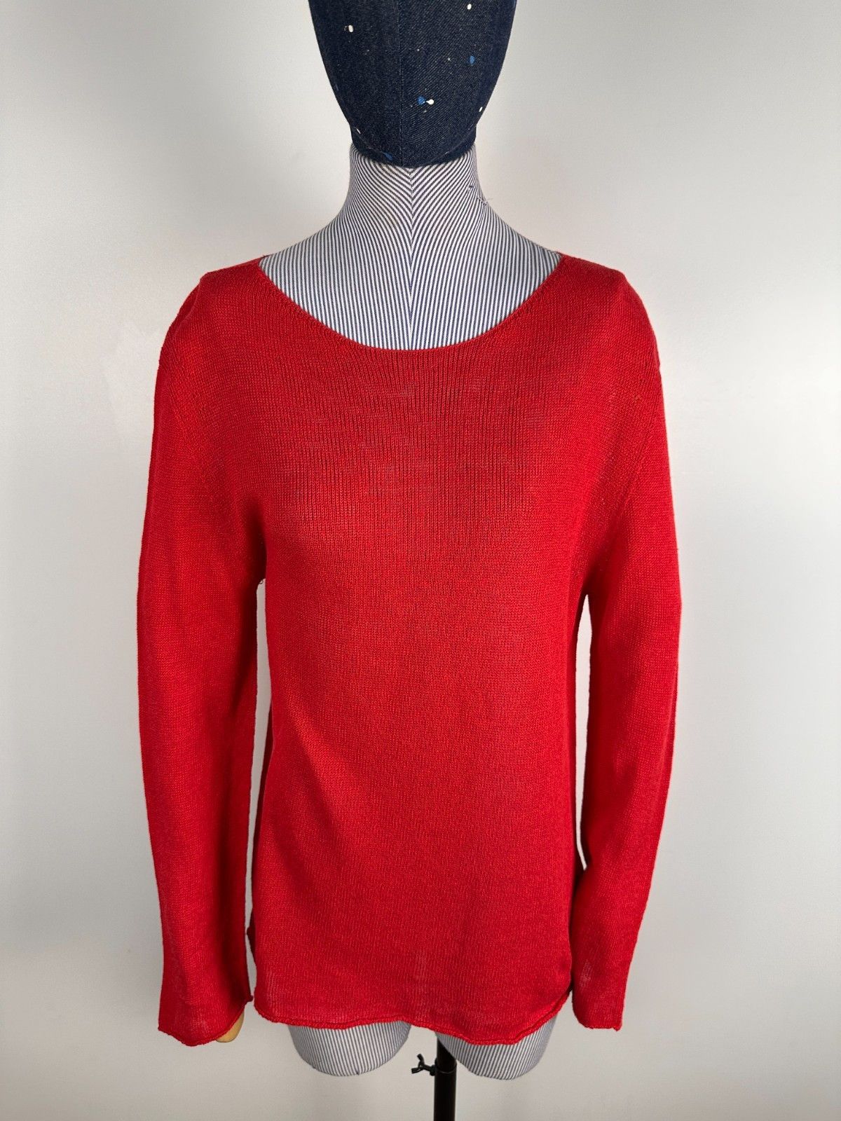 Massimo Dutti Massimo Dutti Linen Knited Long Sleeve Womens Red Size M Size M / US 6-8 / IT 42-44 - 1 Thumbnail