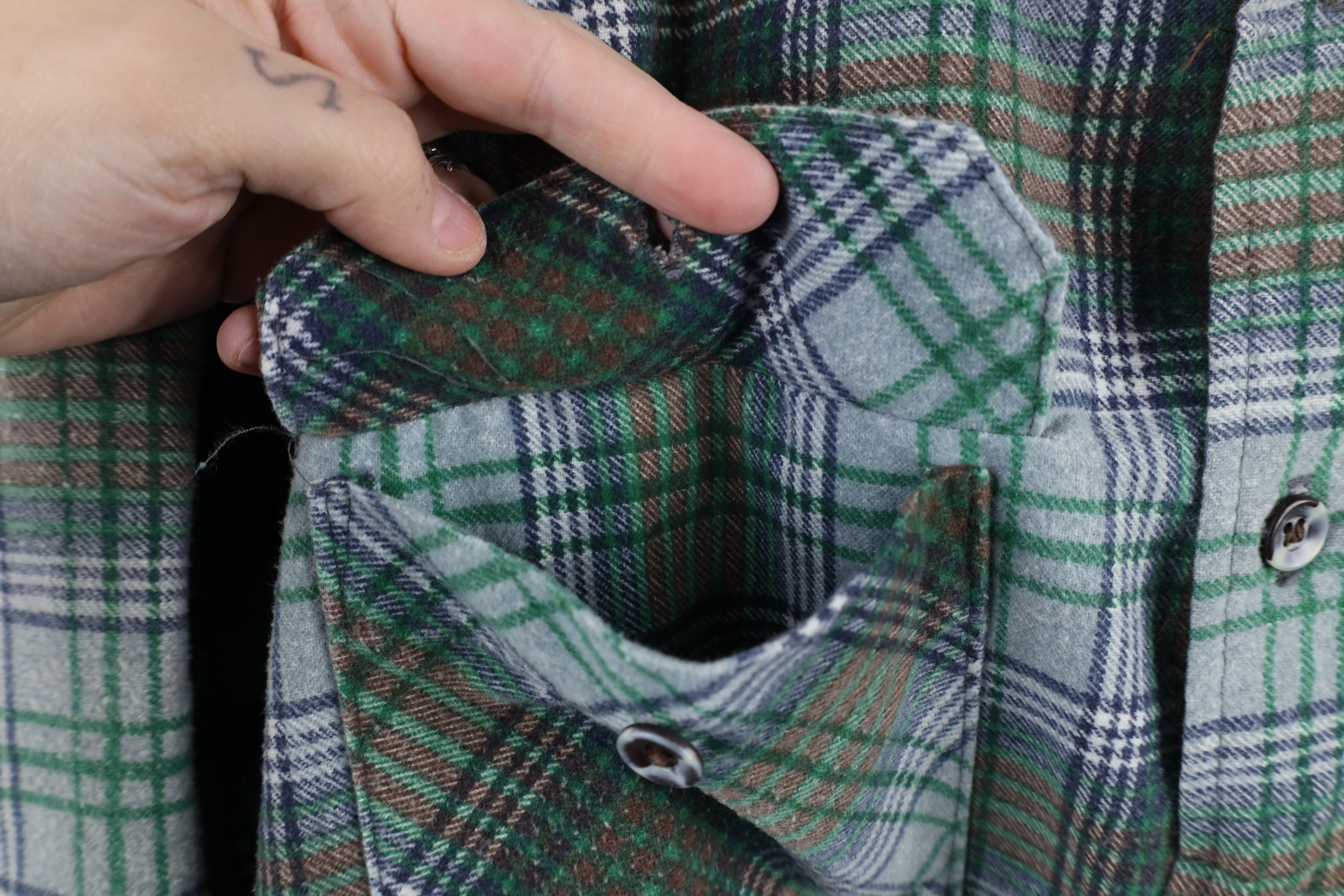 Vintage Vintage 70s Streetwear Flannel Button Shirt Jacket USA Size US XL / EU 56 / 4 - 5 Thumbnail
