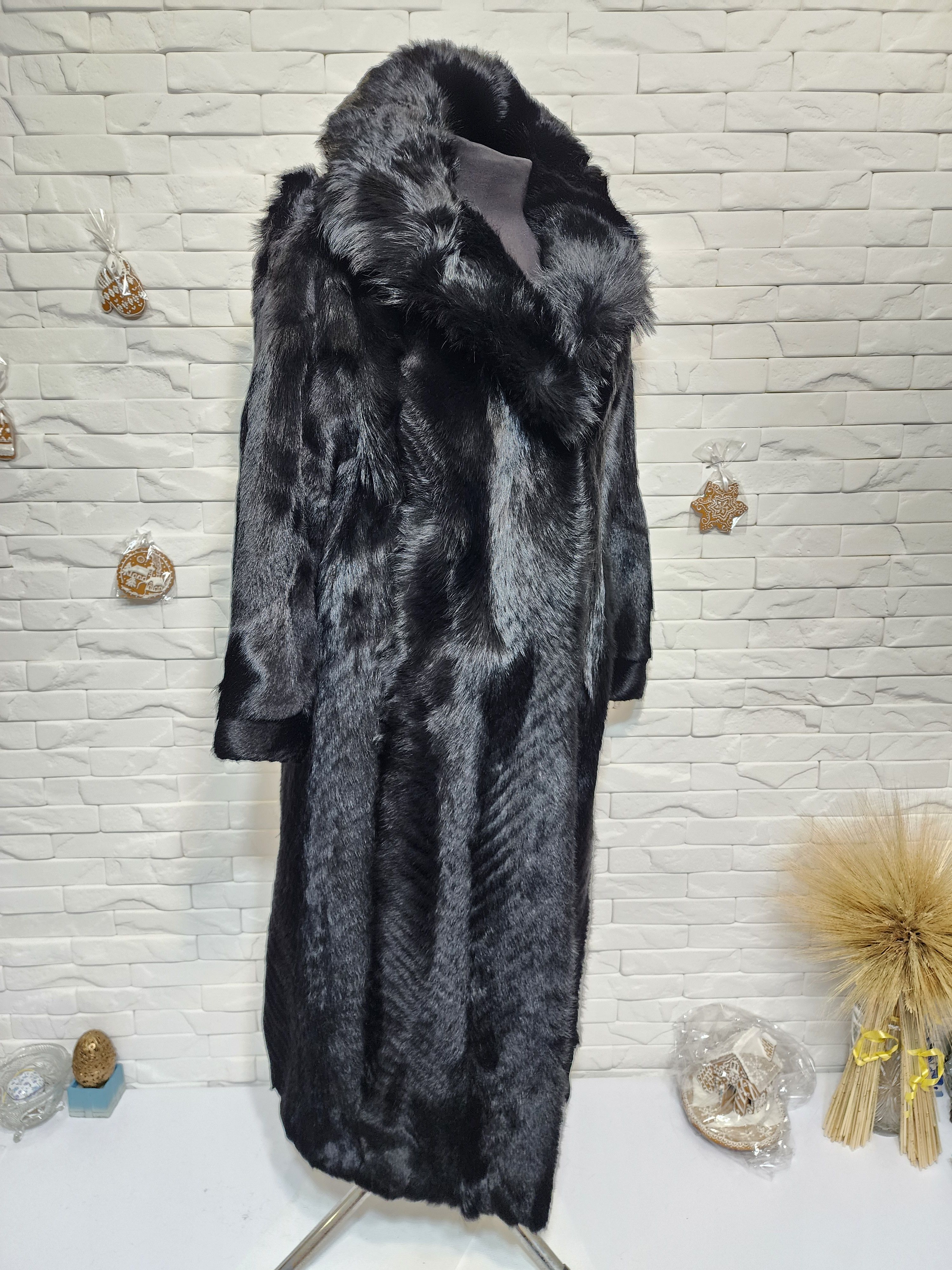 Furla Black Genuine Fur Coat: Women's Winter Warm Coat Size XL / US 12-14 / IT 48-50 - 3 Thumbnail