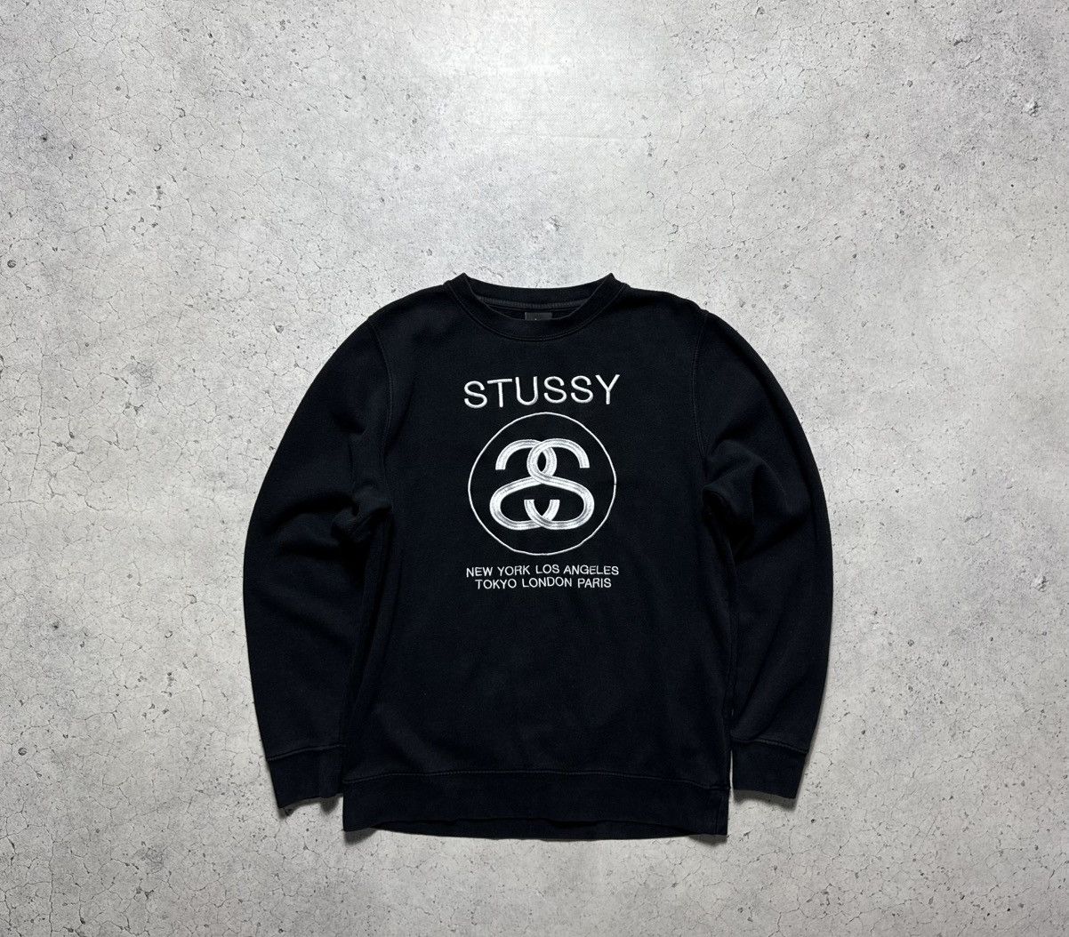 Stussy Stussy Big Logo Black Sweatshirt Size M Size US M / EU 48-50 / 2 - 1 Thumbnail
