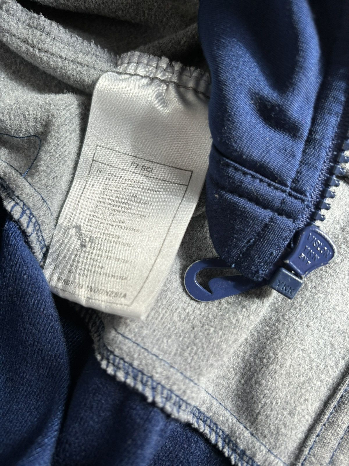 Nike × Nike ACG × Vintage Vintage 80s Navy Nike Zip Hooded Tracksuit Top Size US XL / EU 56 / 4 - 6 Thumbnail