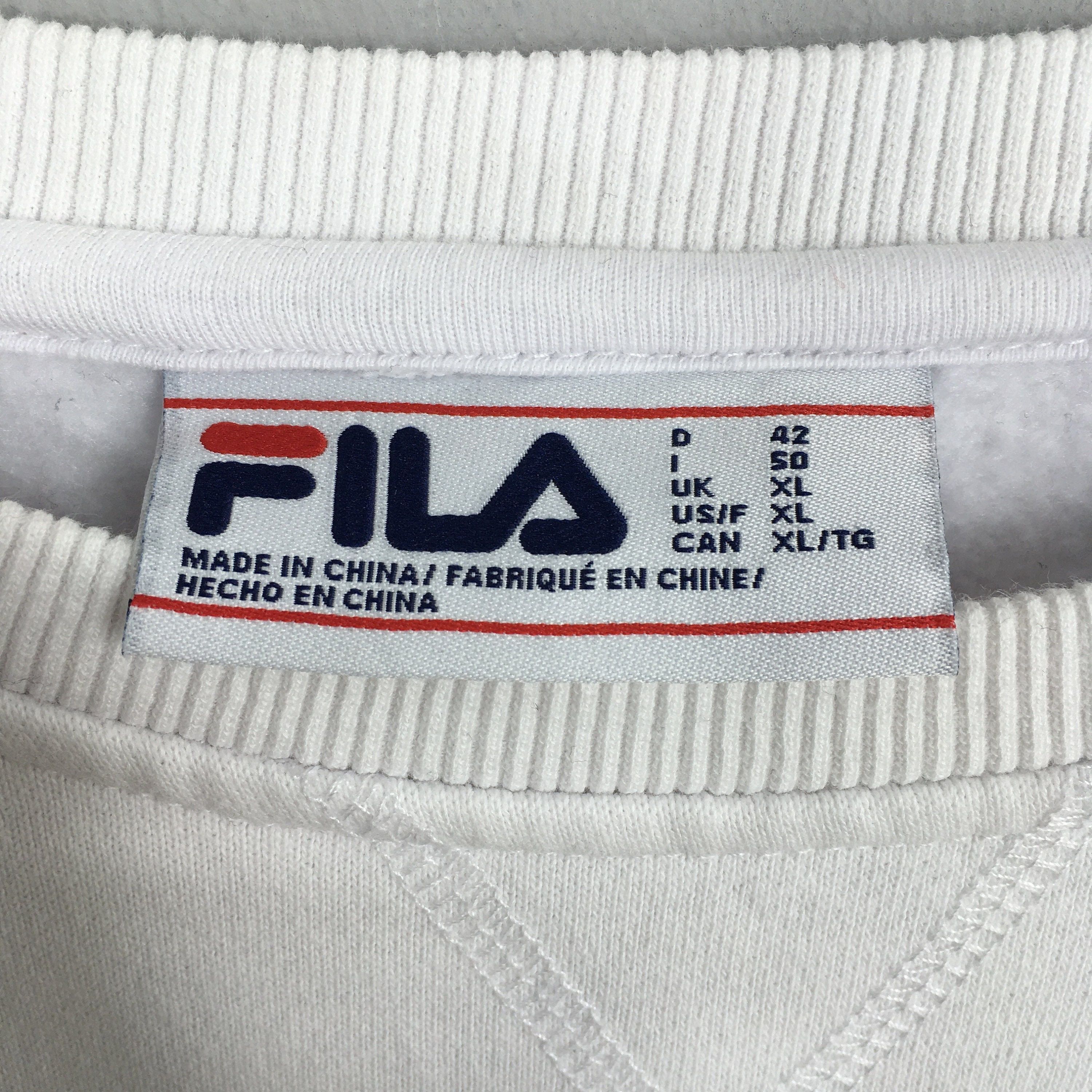 Fila × Vintage Vintage Fila Italia White Sweatshirt Medium Size US M / EU 48-50 / 2 - 4 Thumbnail