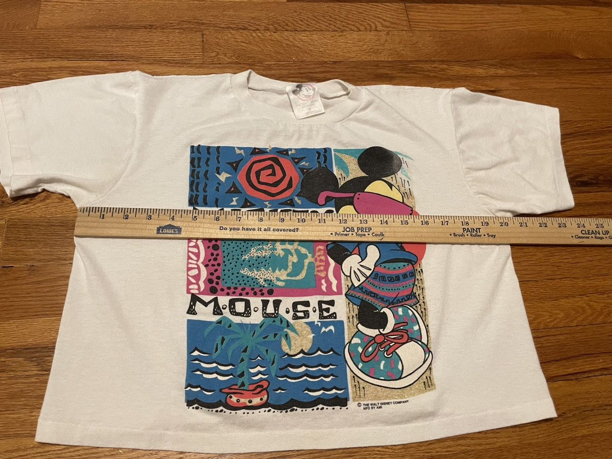 Vtg 80s RARE Disney Hawaiian Beach Hip Hop Crop Top T Shirt main image 5